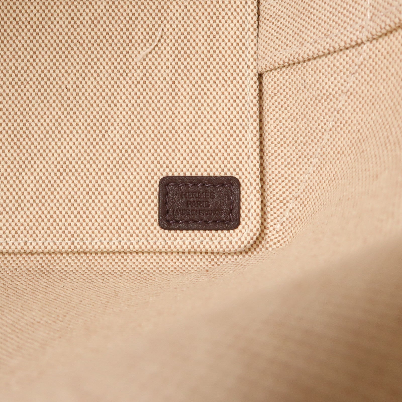 HERMES Toile H帆布/Swift皮革Steeple 25手挽袋Ecru/Rouge Sellier