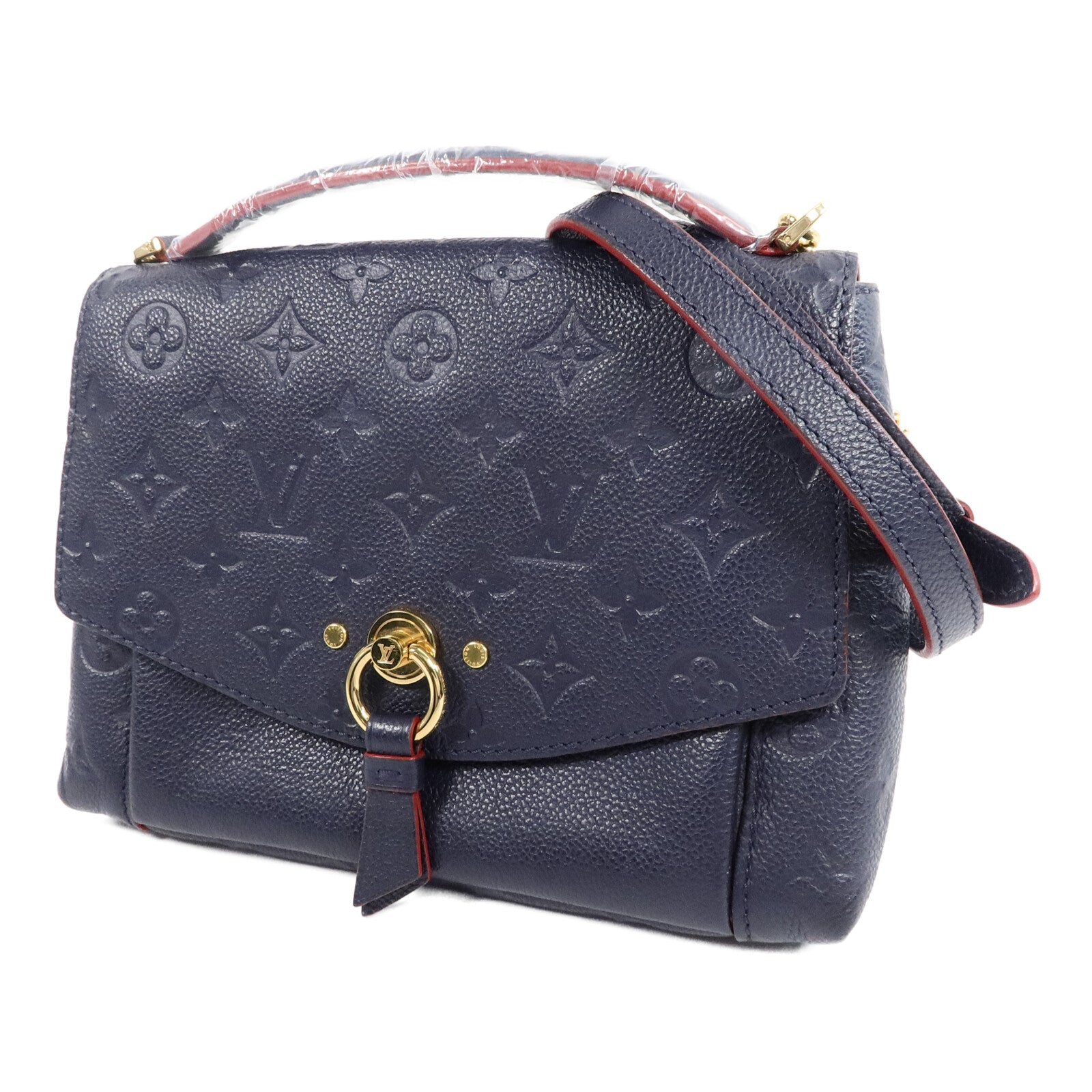 LOUIS VUITTON Monogram Empreinte Blanche BB手挽肩背兩用袋