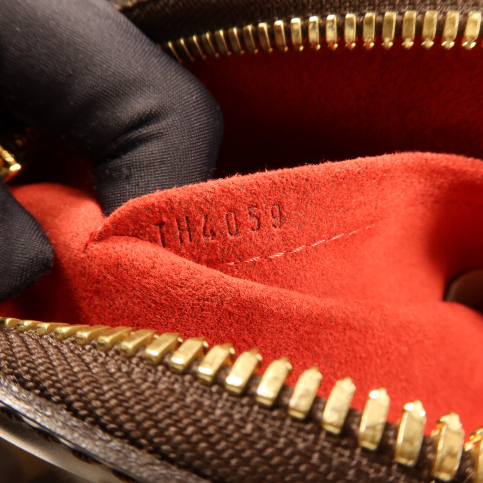 LOUIS VUITTON Damier Trevi PM金扣手挽肩背兩用袋棕色