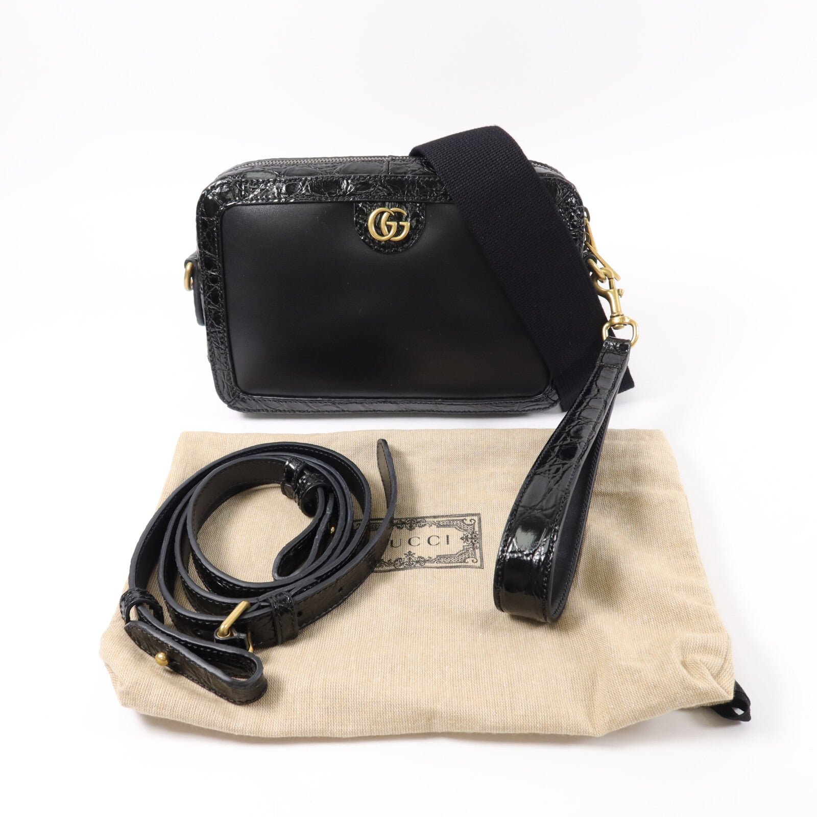 GUCCI 牛皮皮革/珍稀皮革2 Way Shoulder肩背袋