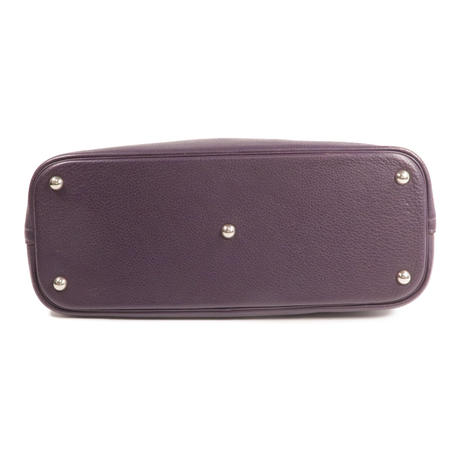 HERMES Clemence皮革Bolide 37手挽袋Raisin