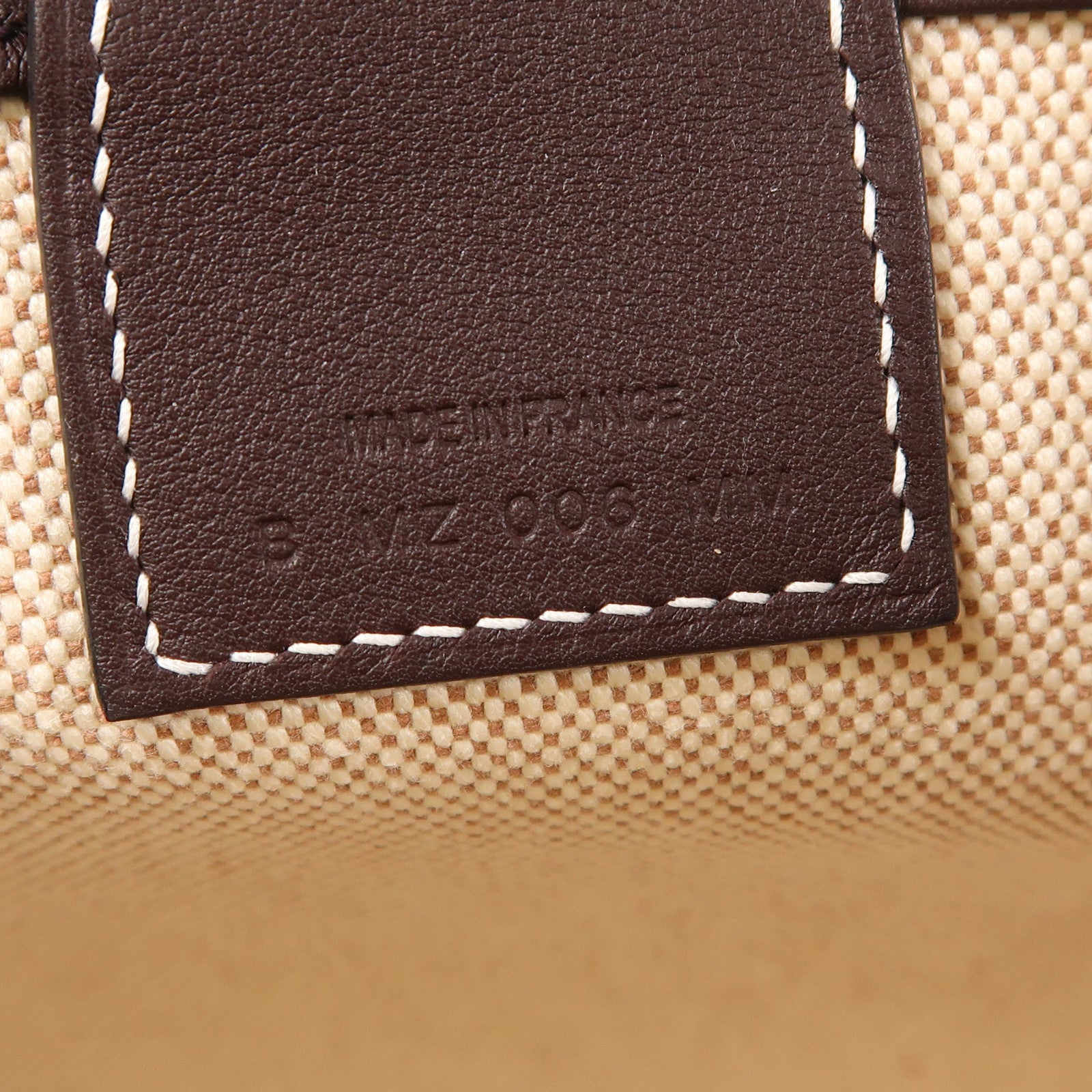 HERMES Toile H帆布/Swift皮革Steeple 25手挽袋Ecru/Rouge Sellier