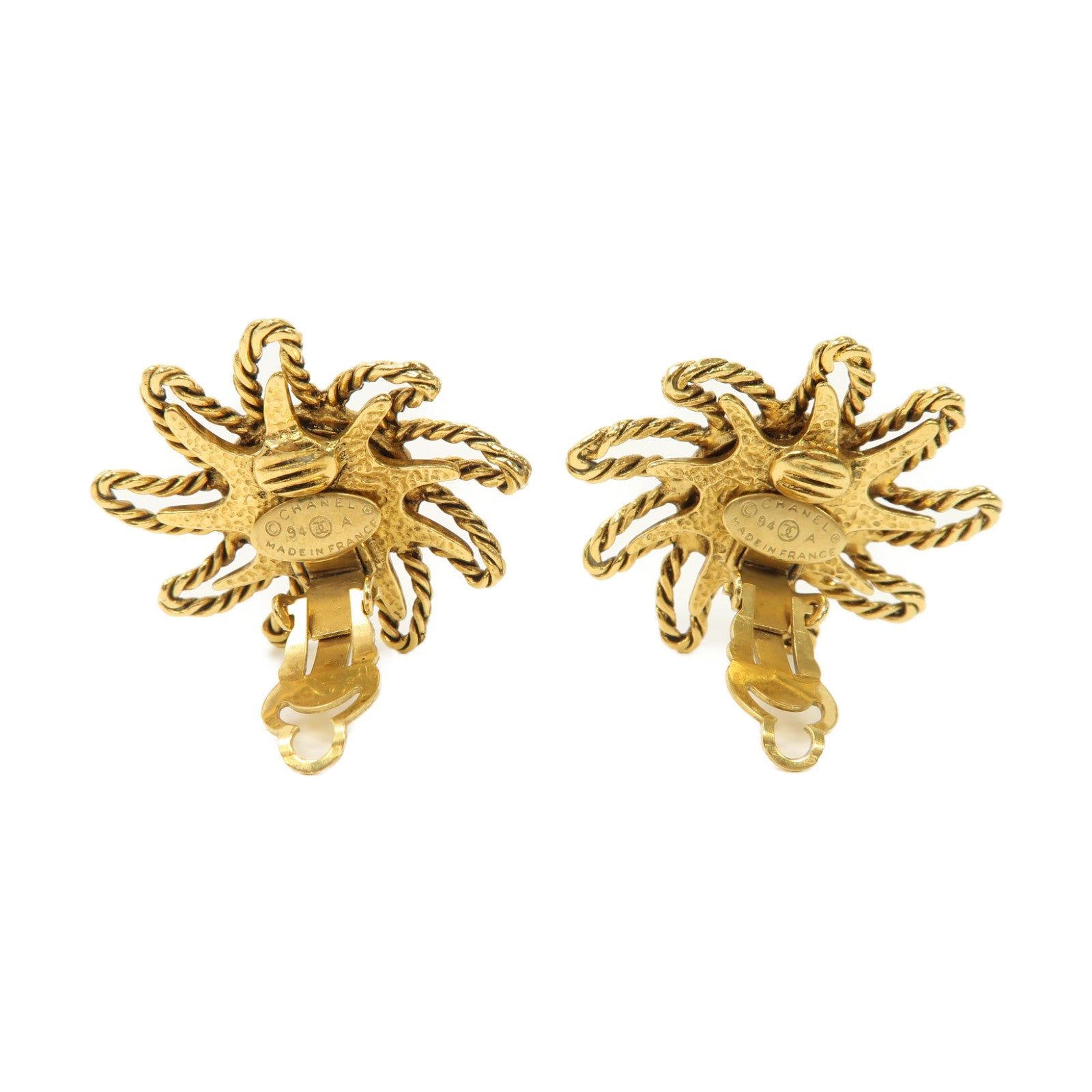 CHANEL 金屬Earrings耳環金色