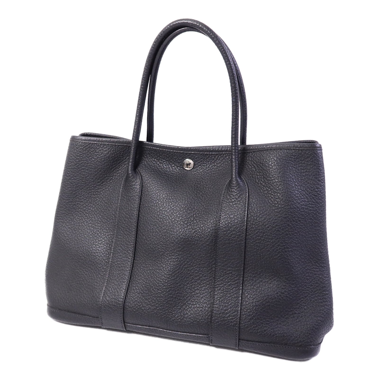 HERMES Negonda皮革GardenParty PM手挽袋Noir