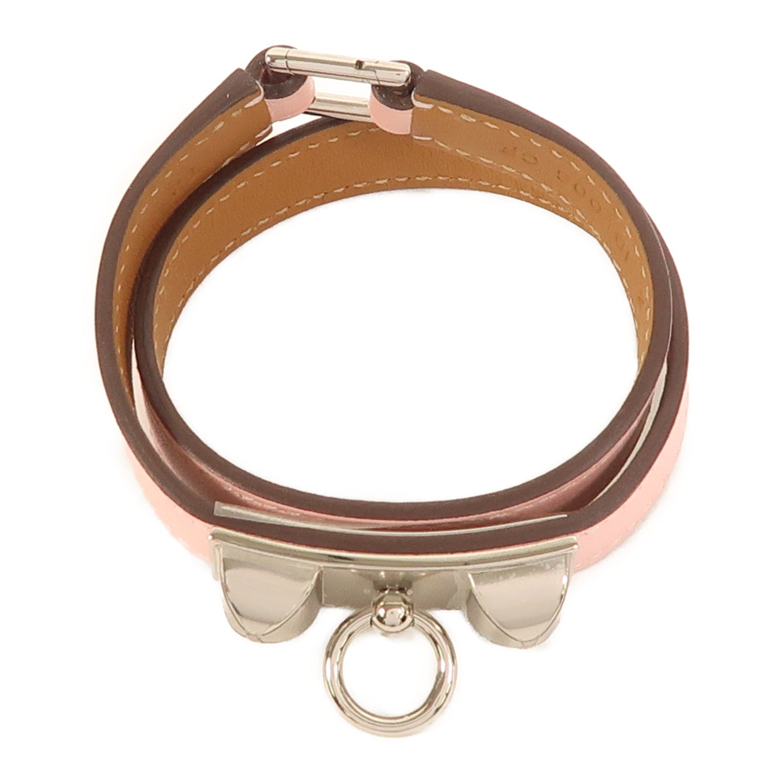 HERMES Swift皮革Rivale Double Tour手鐲