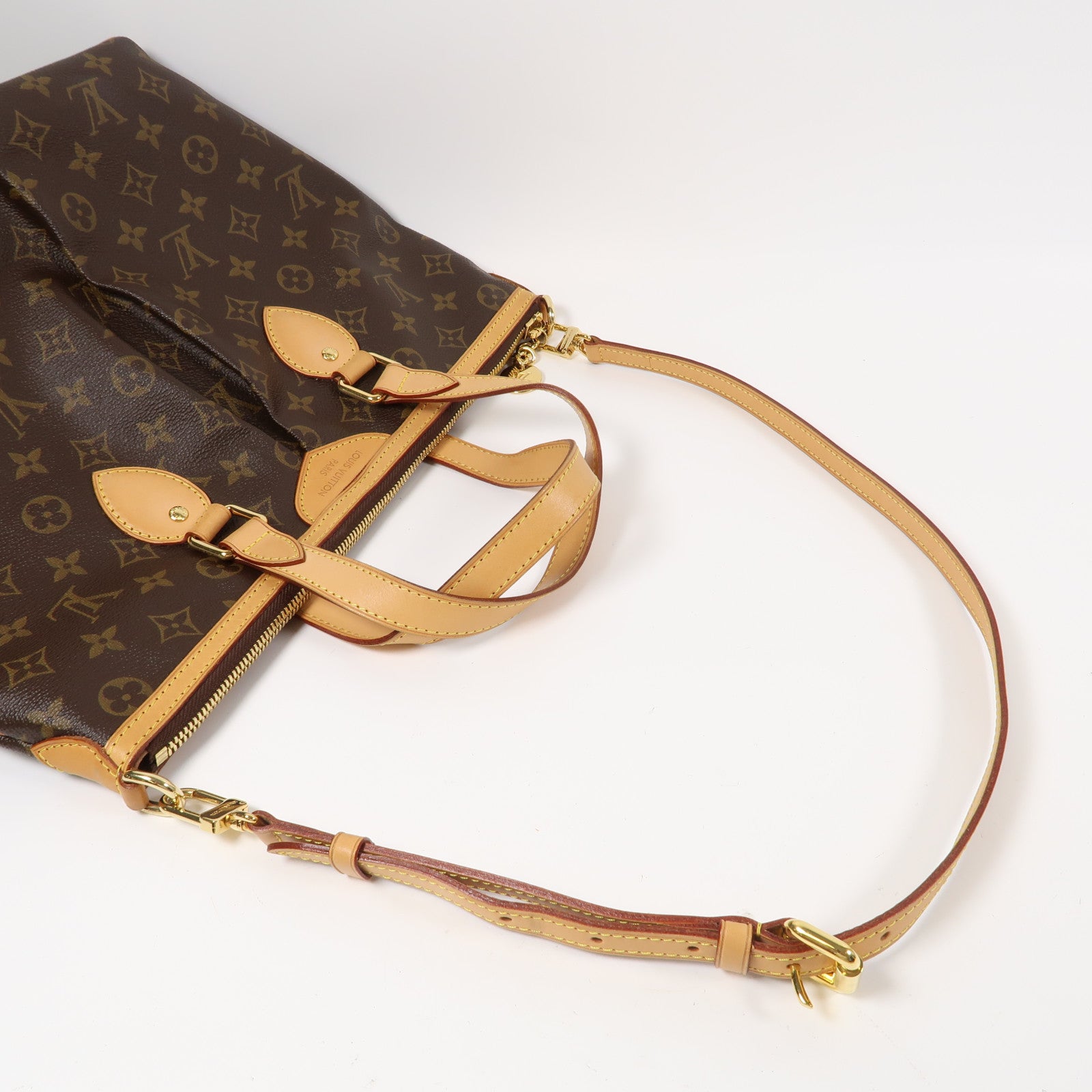 LOUIS VUITTON Monogram Palermo PM金扣手挽肩背兩用袋啡色