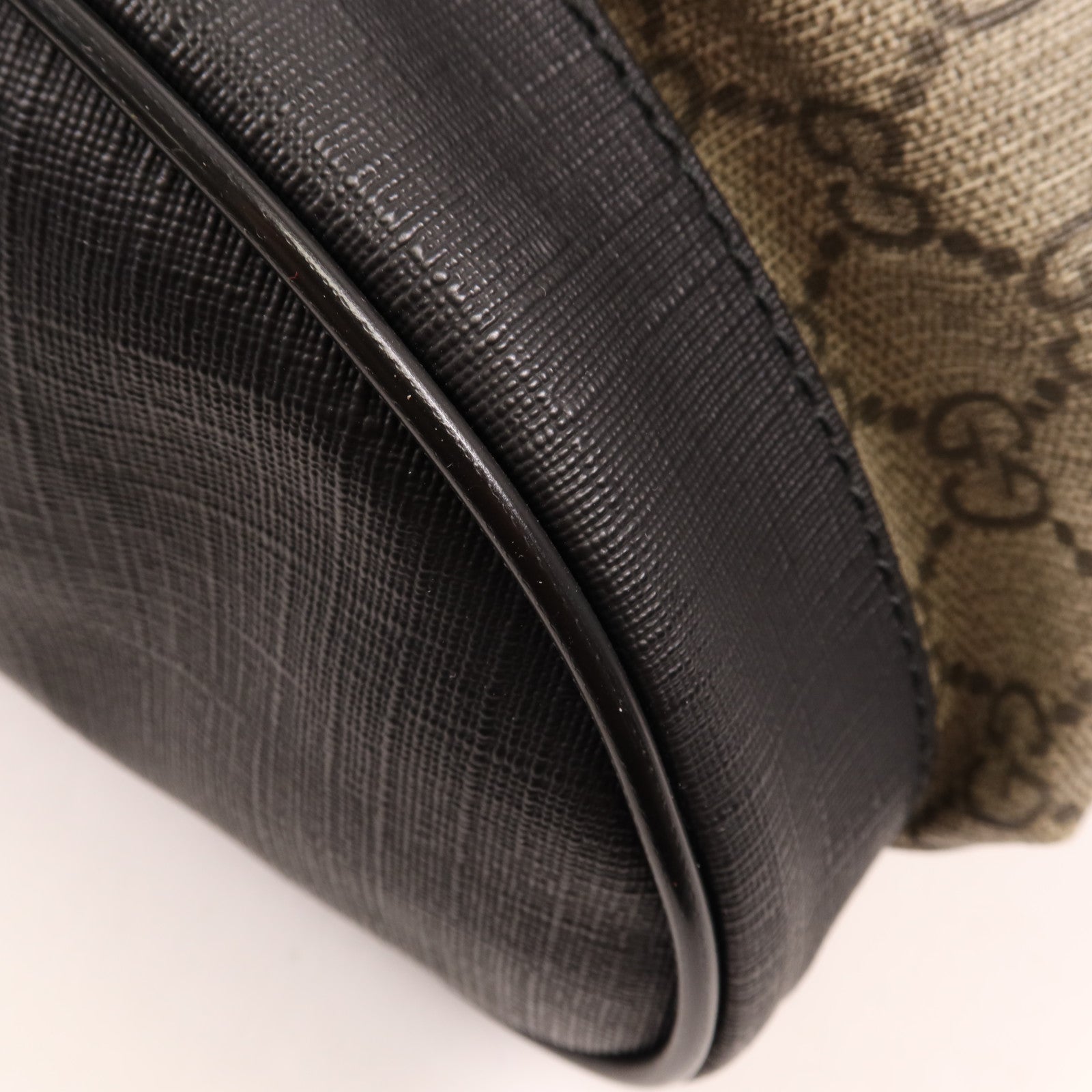 GUCCI 塗層帆布/皮革Supreme Backpack銀扣背包