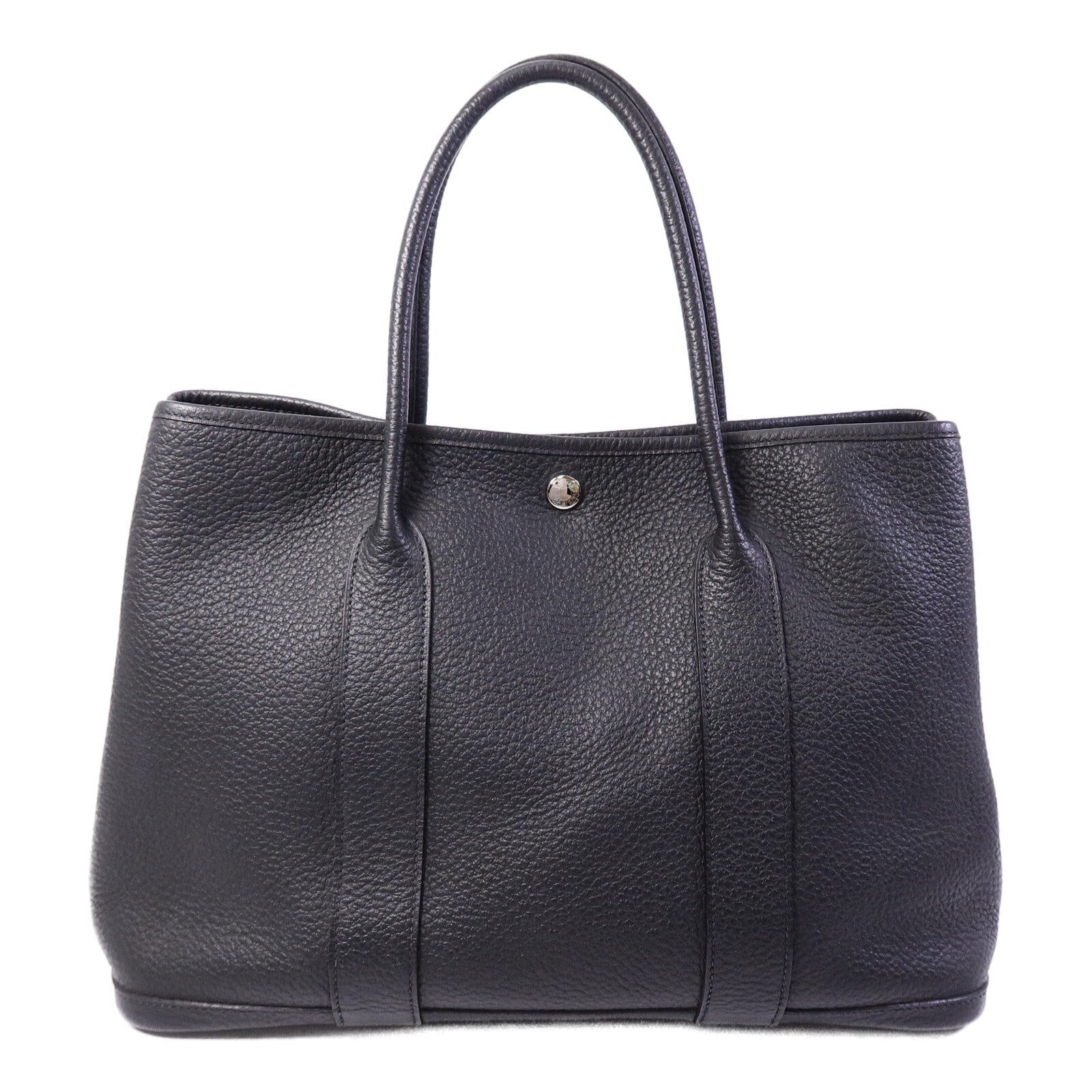 HERMES Negonda皮革GardenParty PM手挽袋Noir