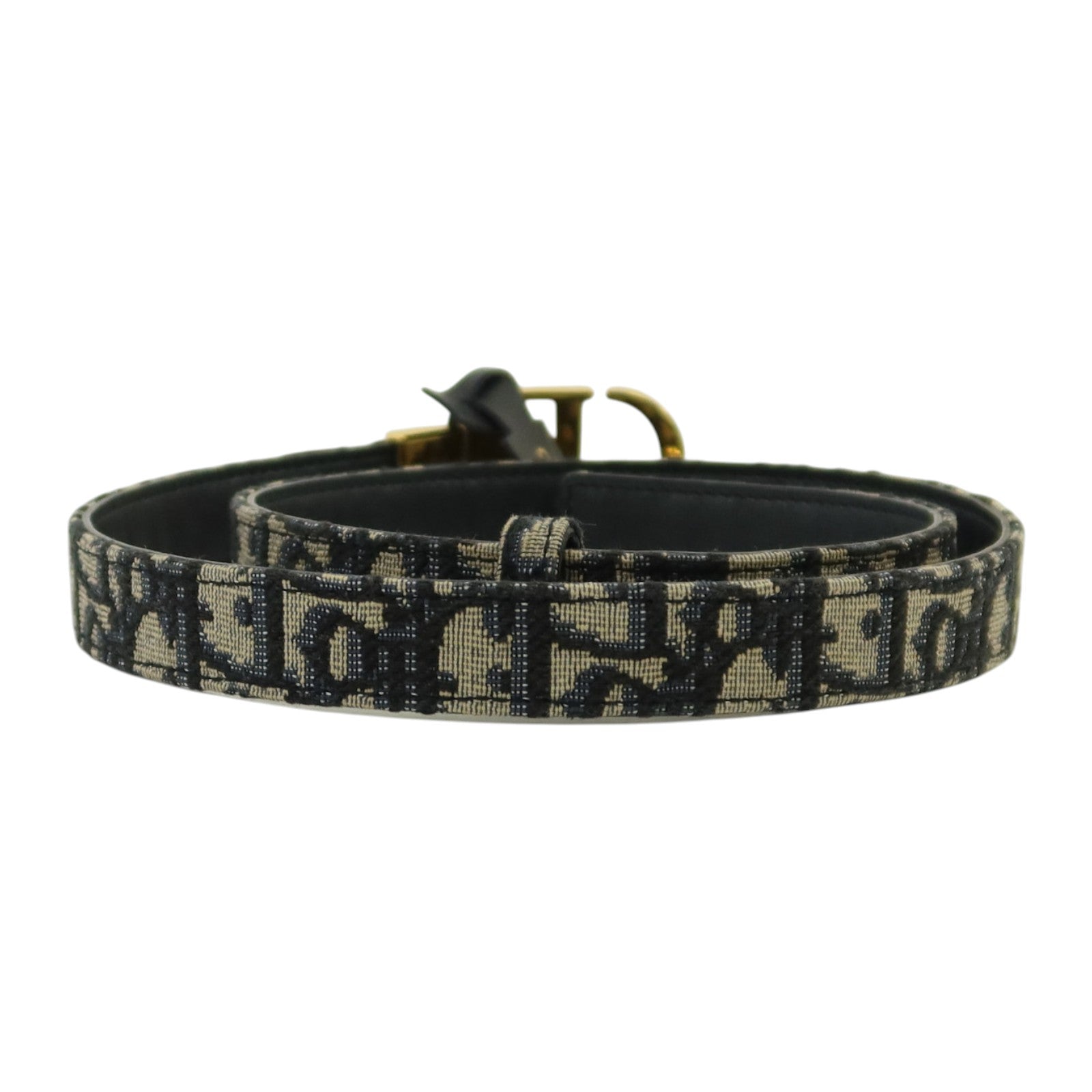 Dior Obriqur帆布Belt 75cm金扣腰帶