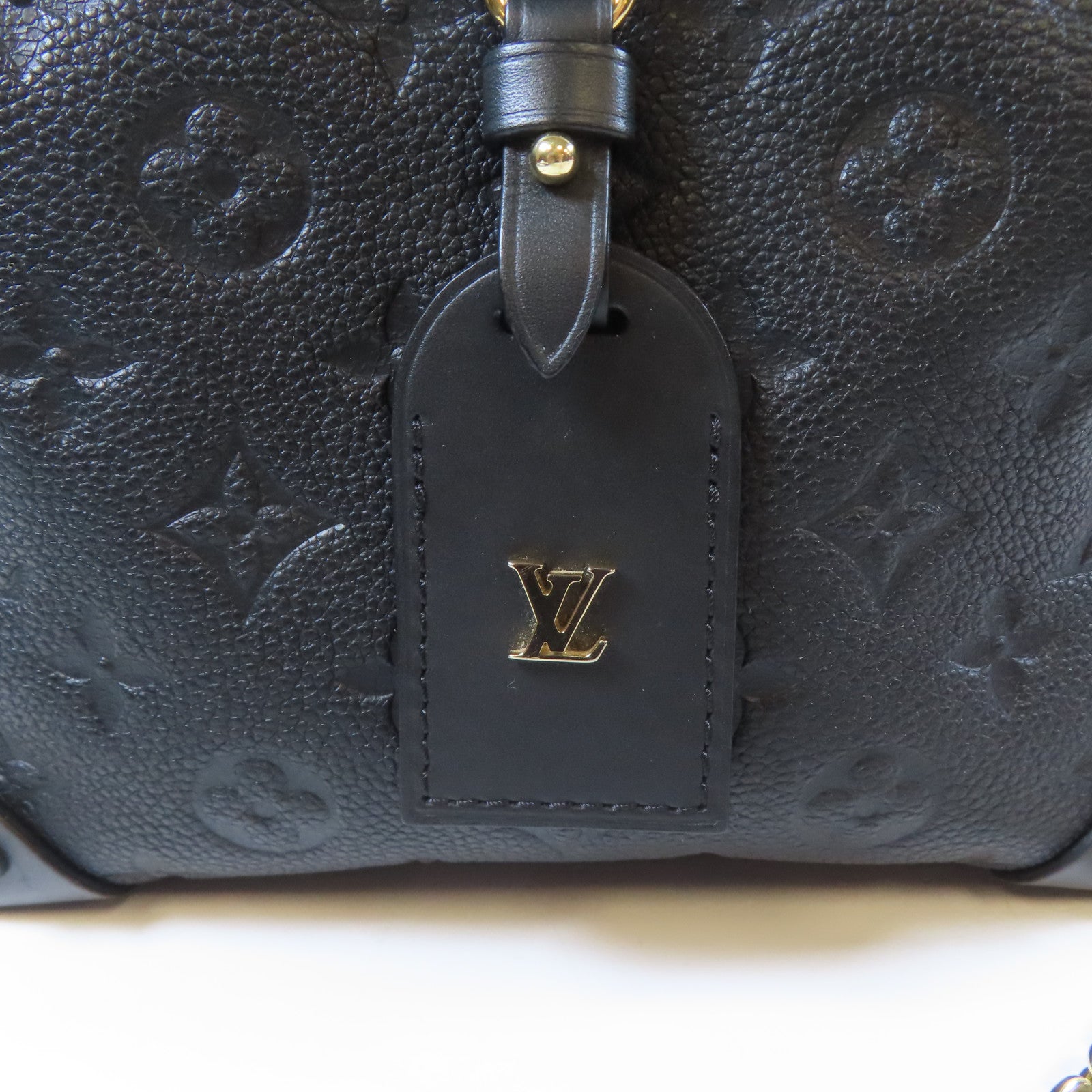 LOUIS VUITTON Monogram Empreinte Petit Malle金扣手挽肩背兩用袋黑色