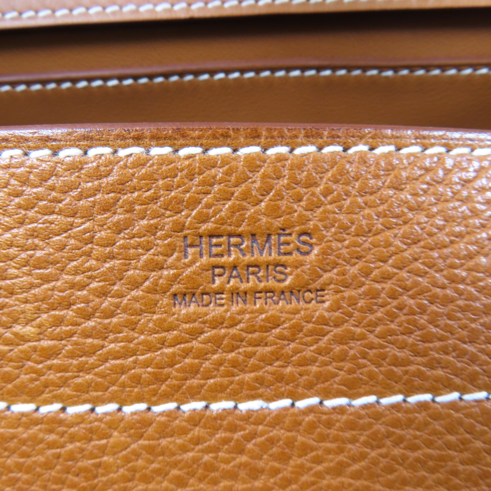 HERMES Barenia Faubourg皮革Mali-Selle Messenger Bag銀扣肩背袋啡色