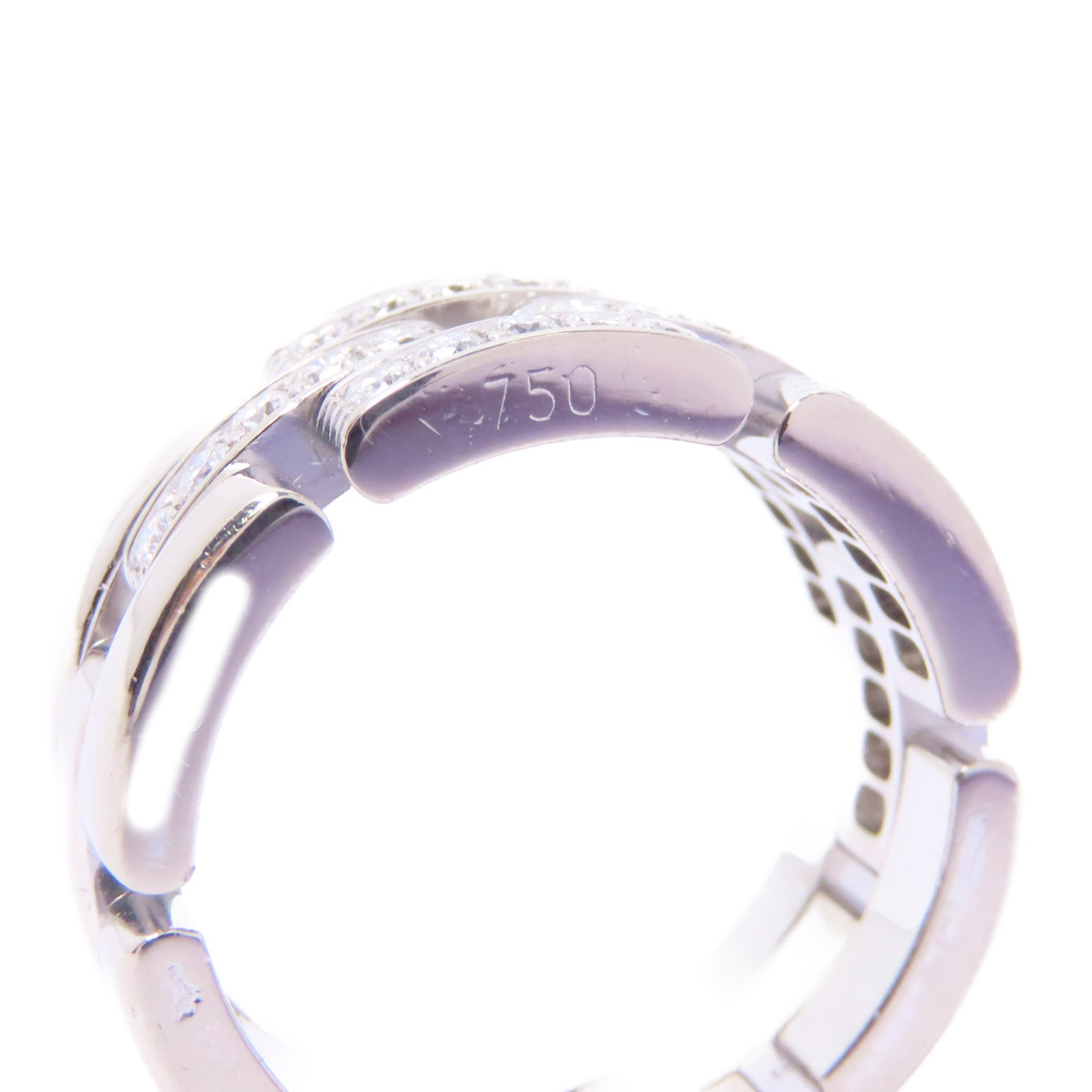 CARTIER 18K白金Diamond Ring鑽石戒指CartierF#54/US#6.5