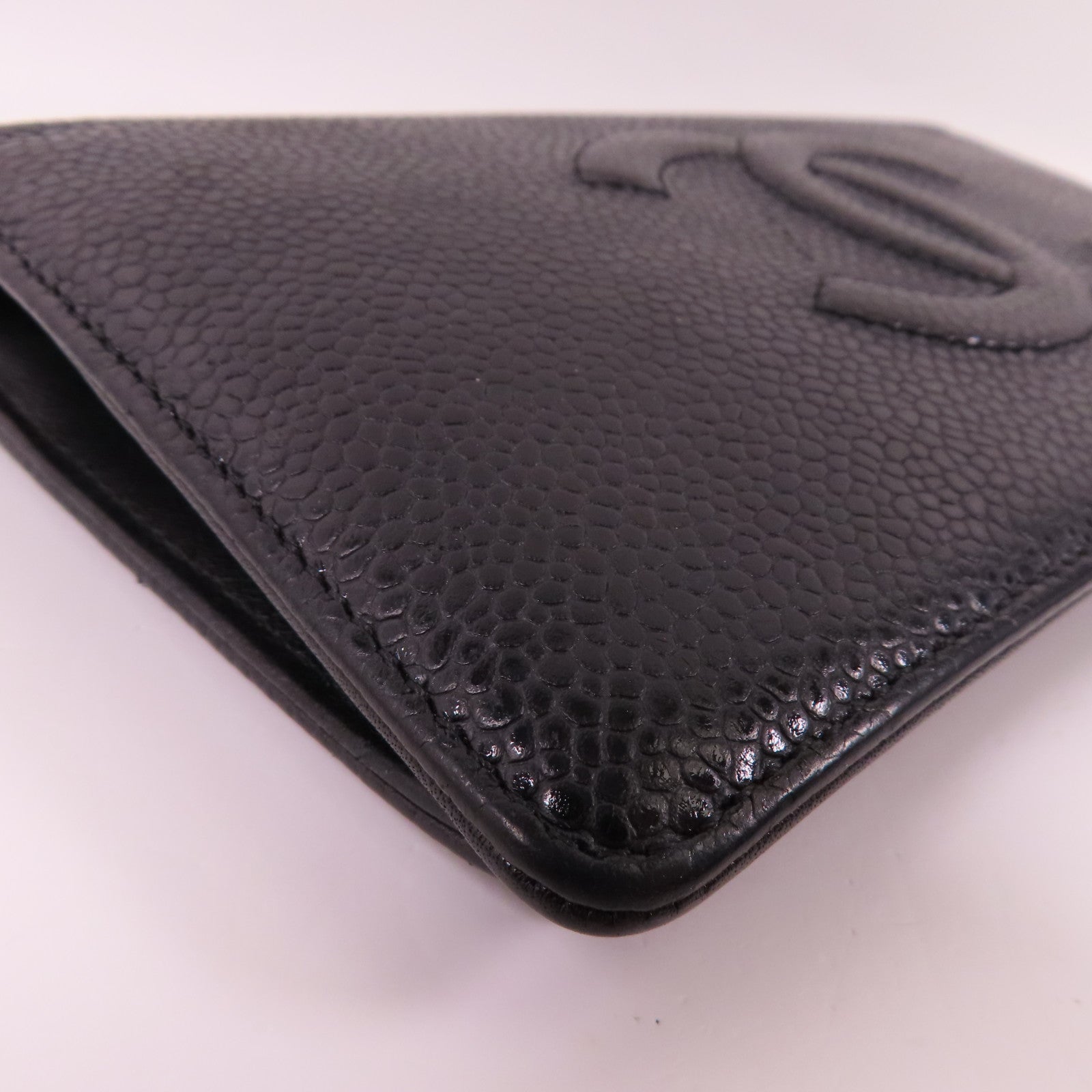 CHANEL 牛皮皮革Long Wallet銀扣長錢包