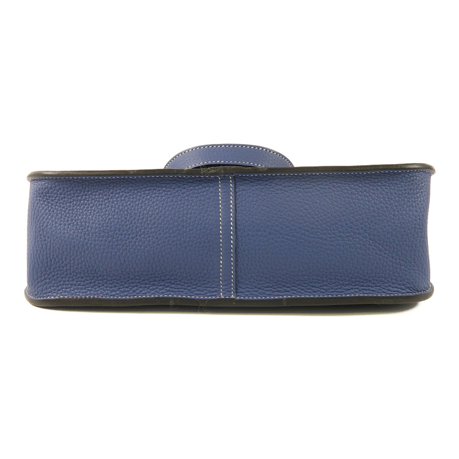 HERMES PHW Halzan 31 2 Way Shoulder Handbag Clemence Leather Bleu Brighton