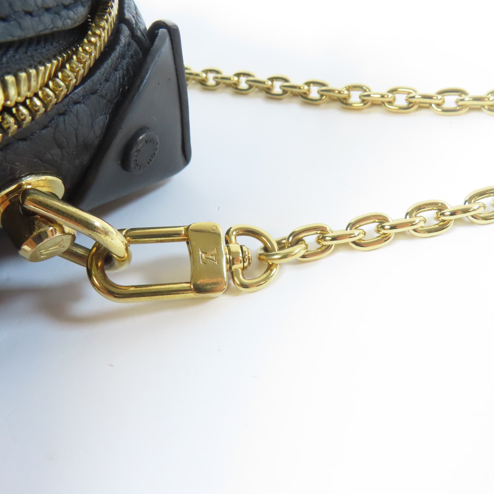 LOUIS VUITTON Monogram Empreinte Petit Malle金扣手挽肩背兩用袋黑色