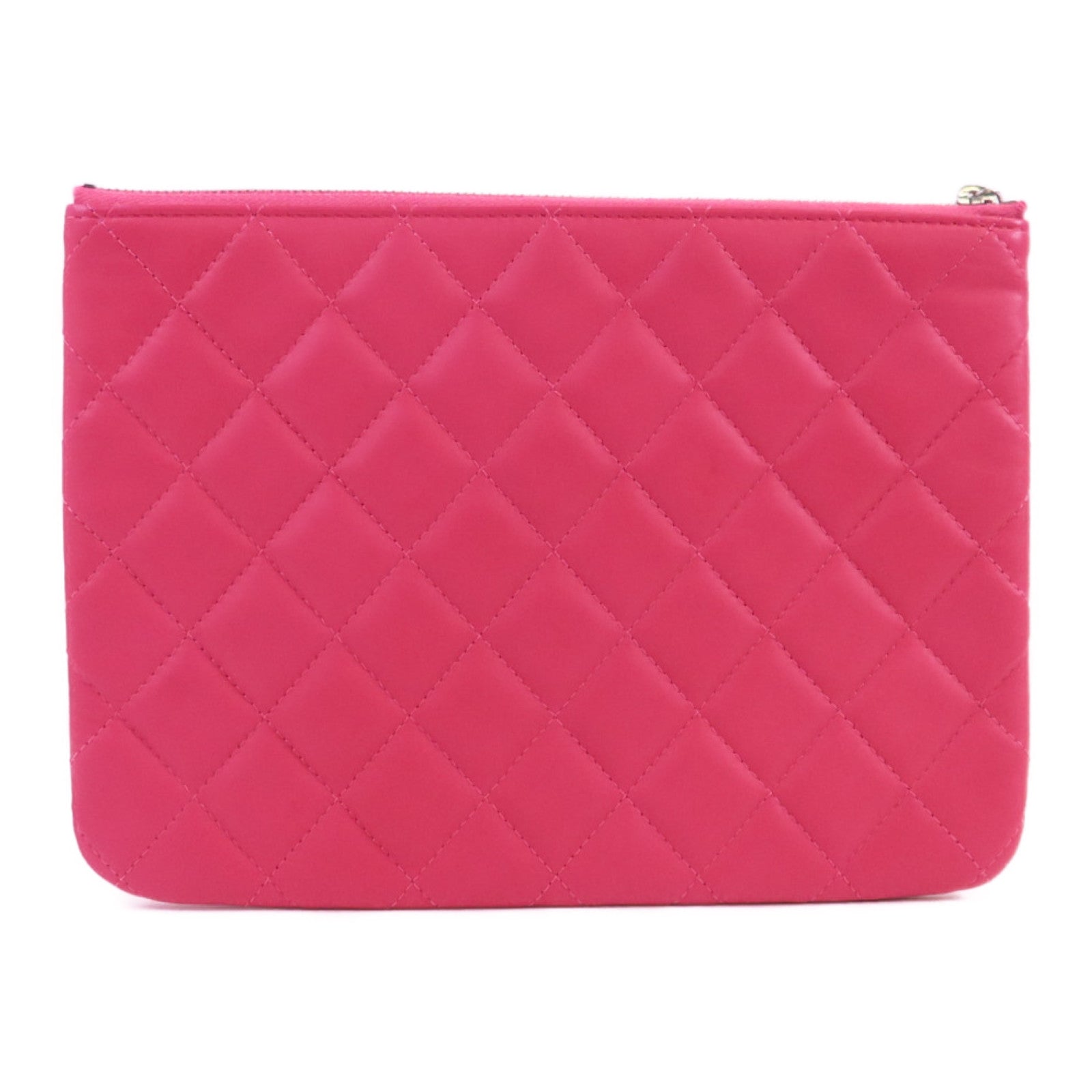 CHANEL 羊皮皮革Clutch Bag銀扣手拿包