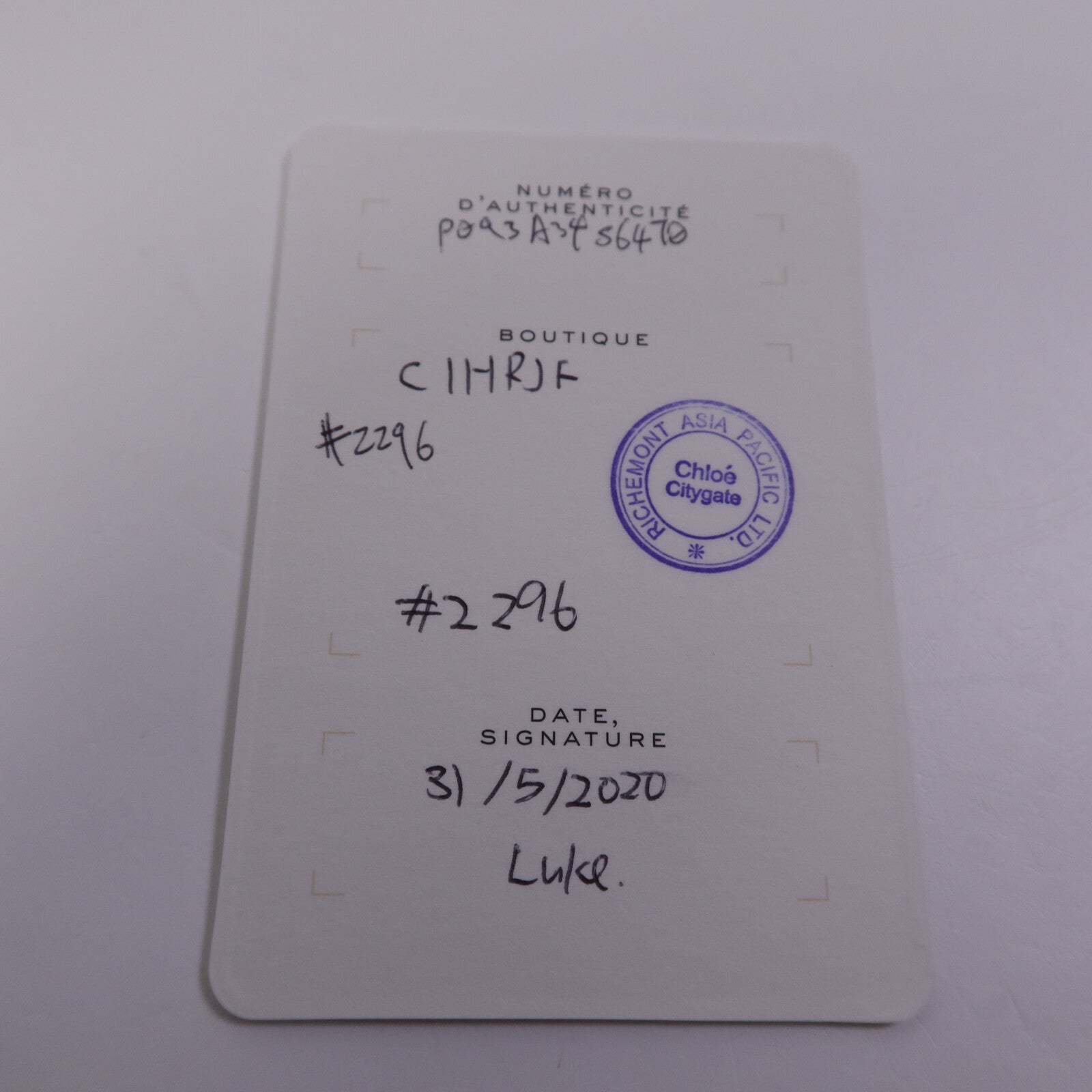 Chloe 牛皮皮革Card Case金扣卡片套