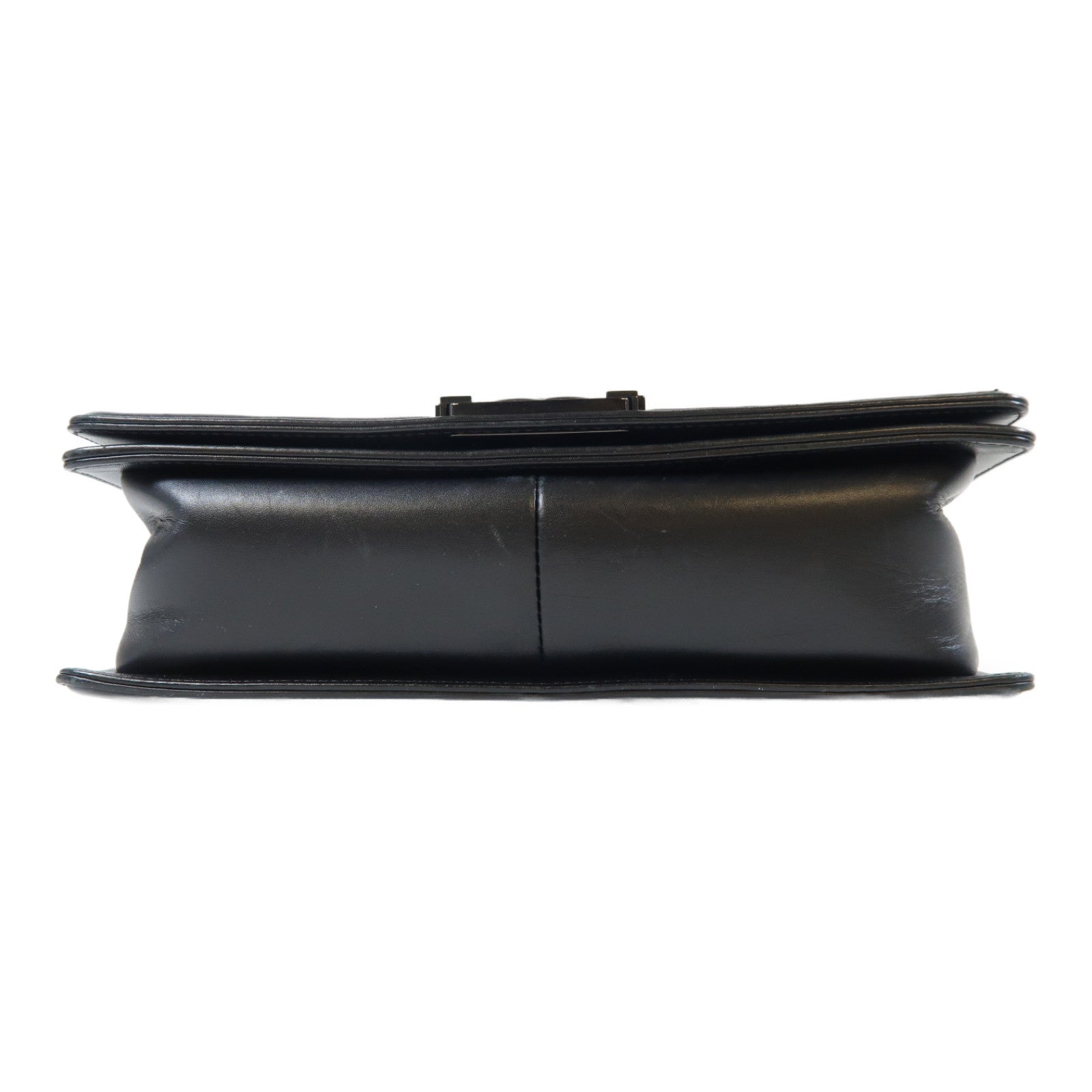 CHANEL 【激減優惠】斜紋牛皮皮革Boy Chanel鏈帶肩背袋綠色/紫色/黑色