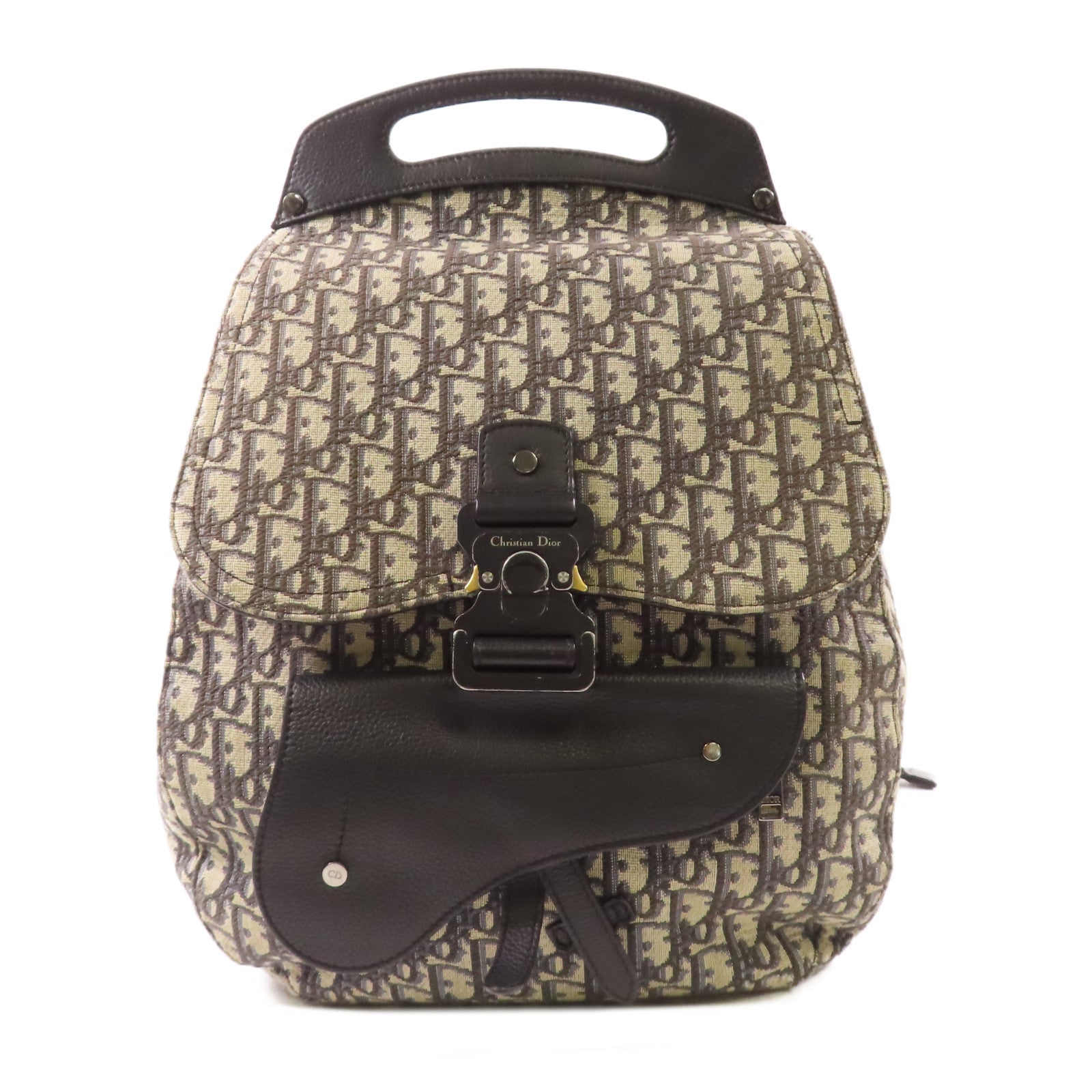 Dior 帆布Gallop Backpack銀扣背包