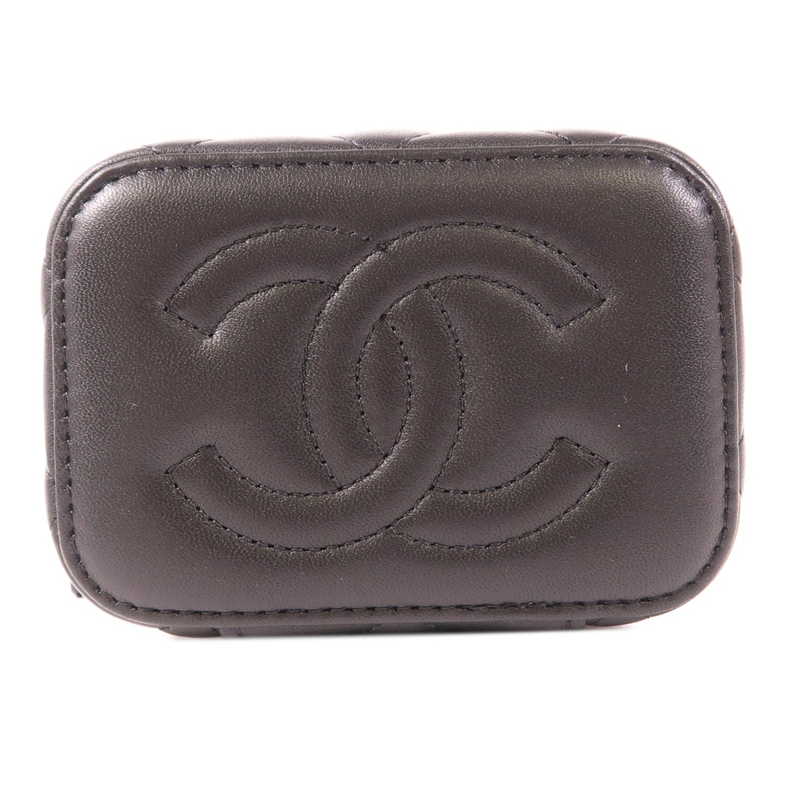 CHANEL 羊皮皮革Mini Vanity Case金扣鏈帶肩背袋