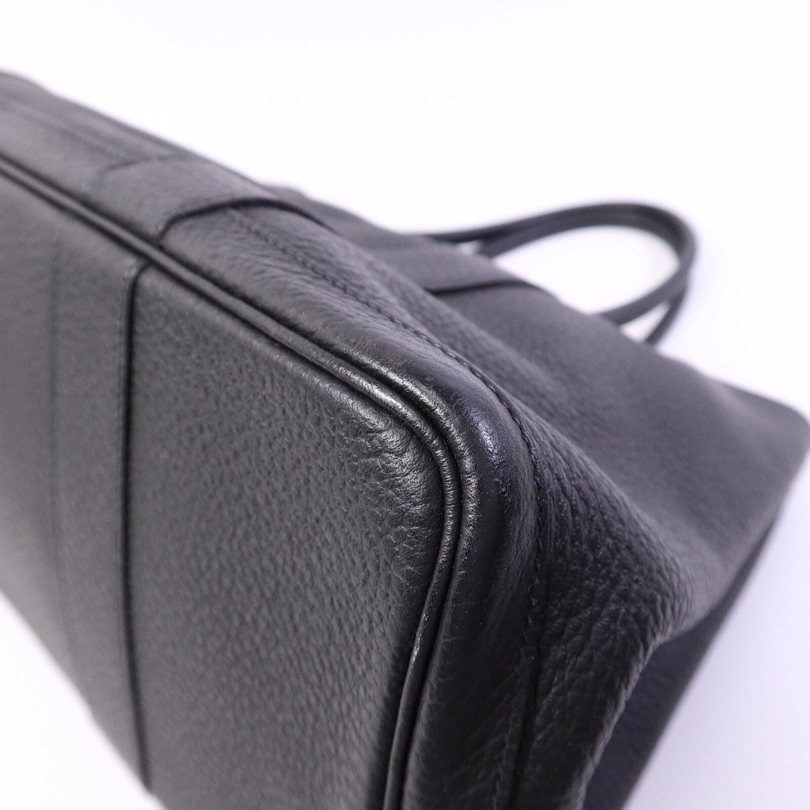 HERMES Negonda皮革GardenParty PM手挽袋Noir