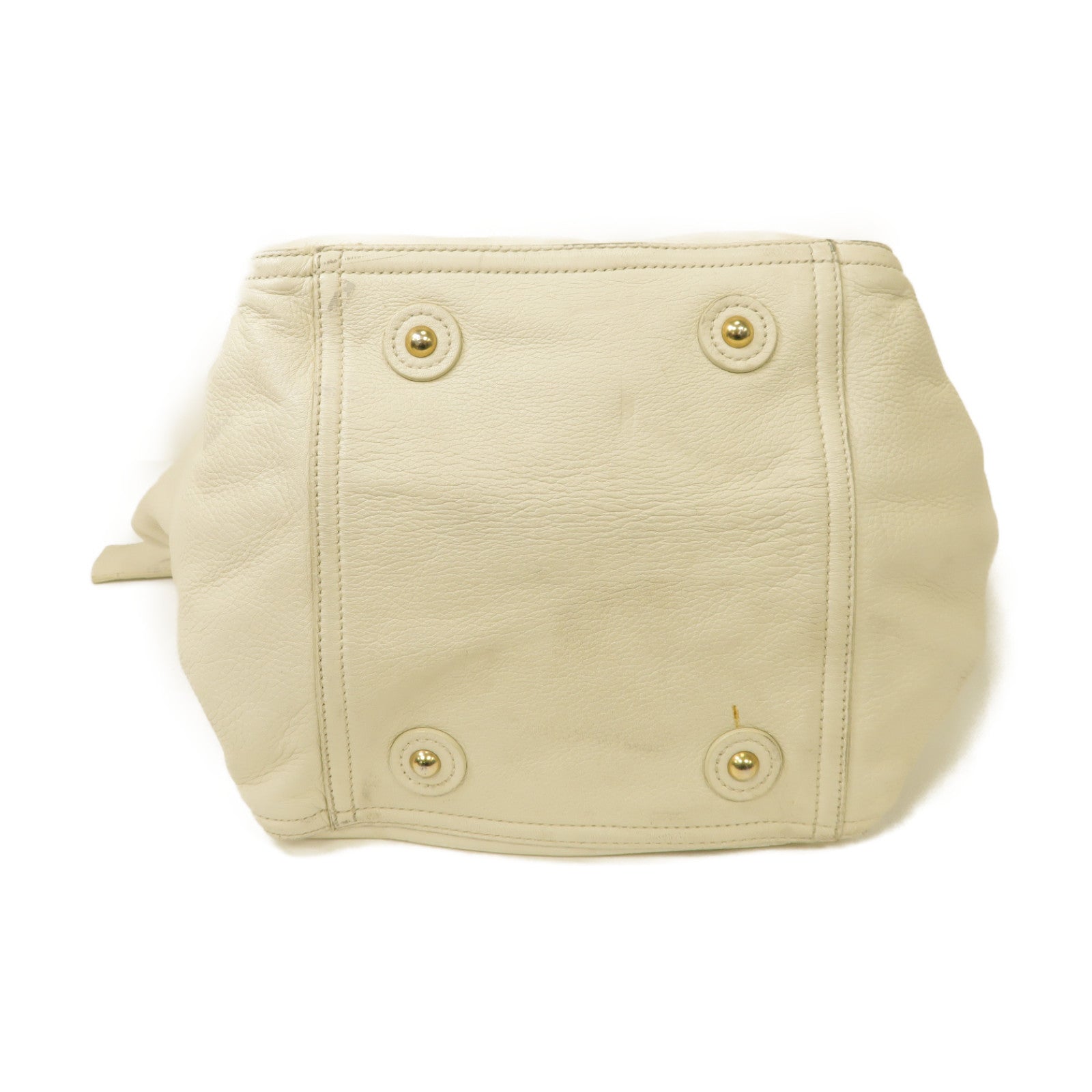 SAINT LAURENT 【激減優惠】牛皮皮革Shoulder Bag金扣肩背袋白色