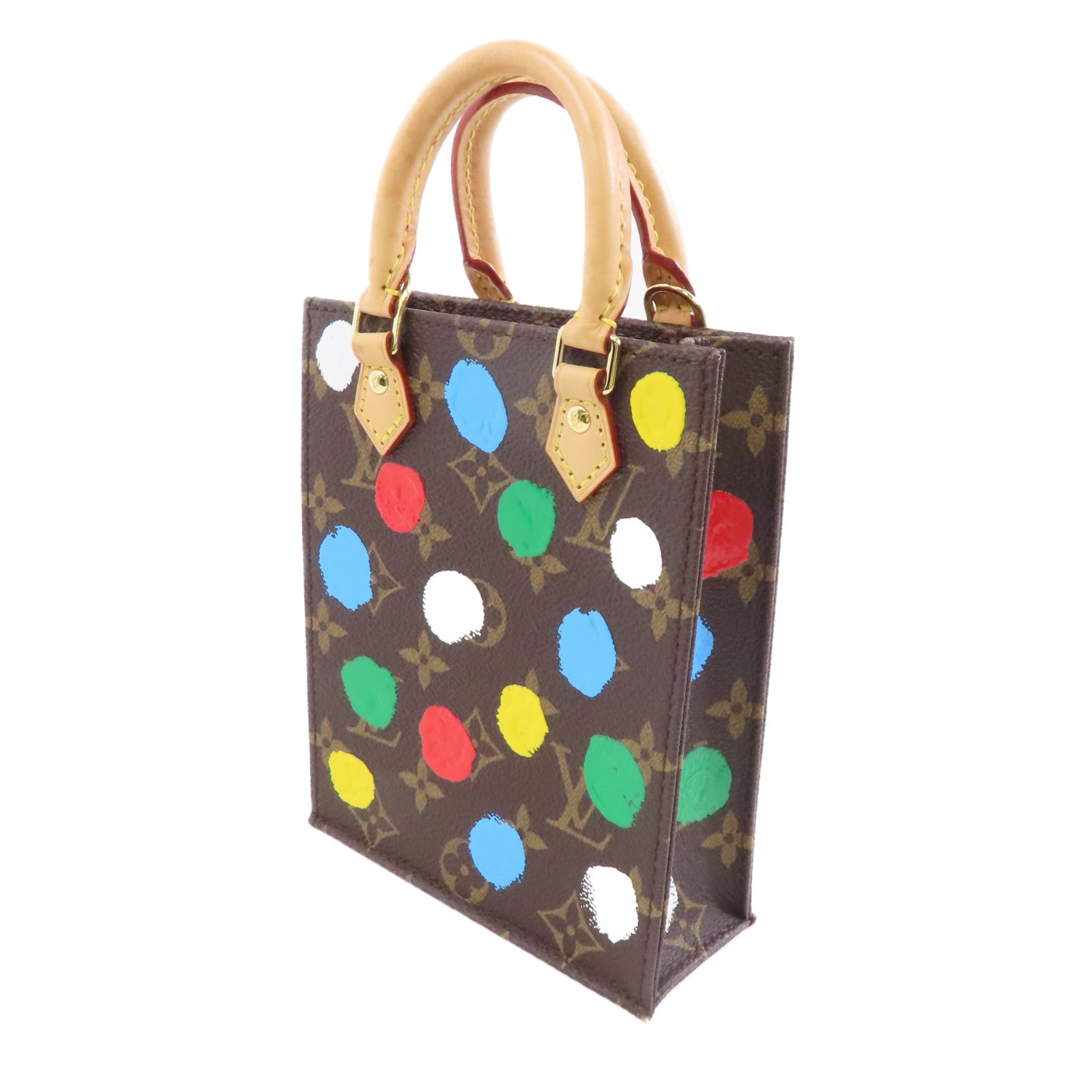 LOUIS VUITTON Monogram YK Petit Sac Plat金扣手挽肩背兩用袋棕色
