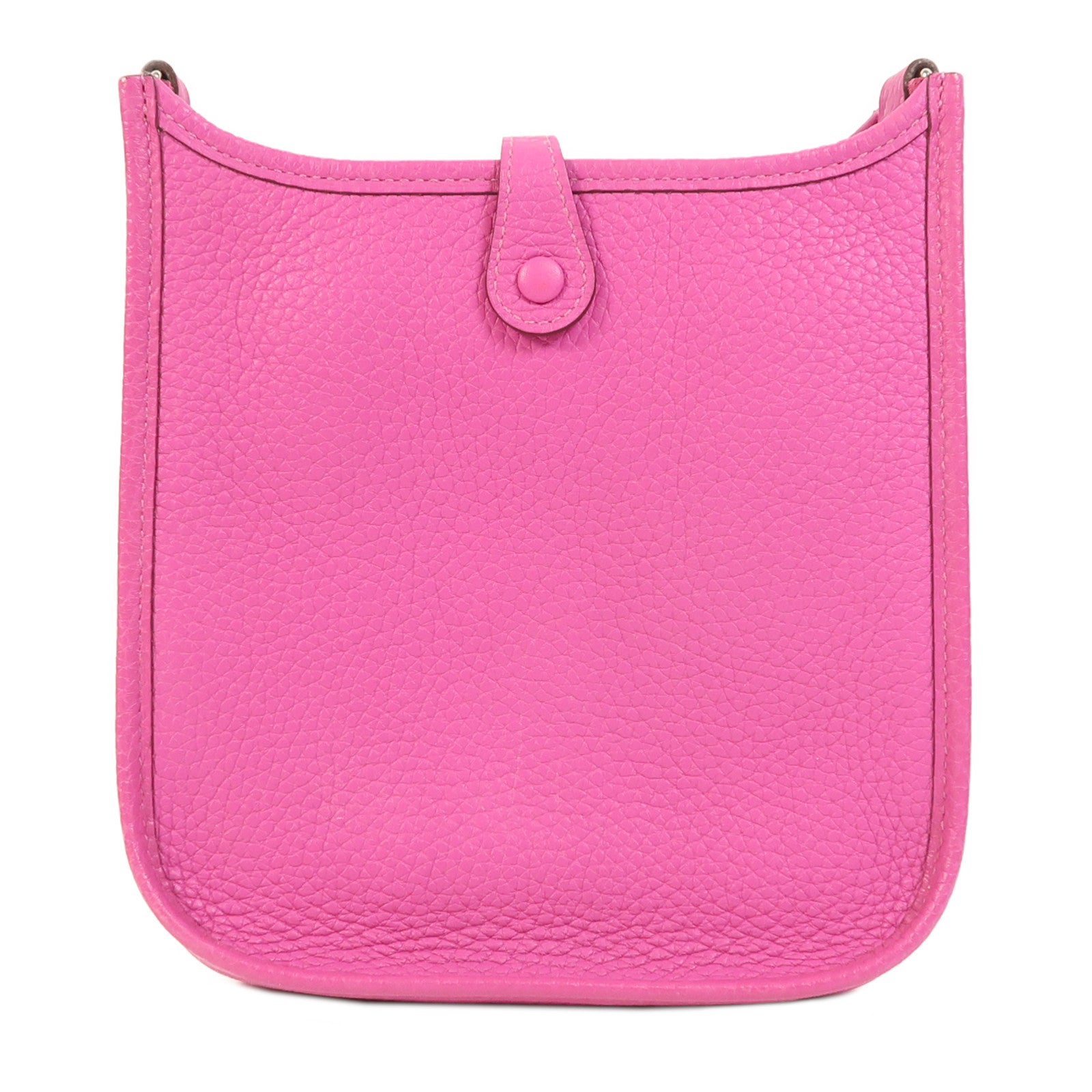 HERMES Clemence皮革Evelyne TPM銀扣肩背袋Magnolia