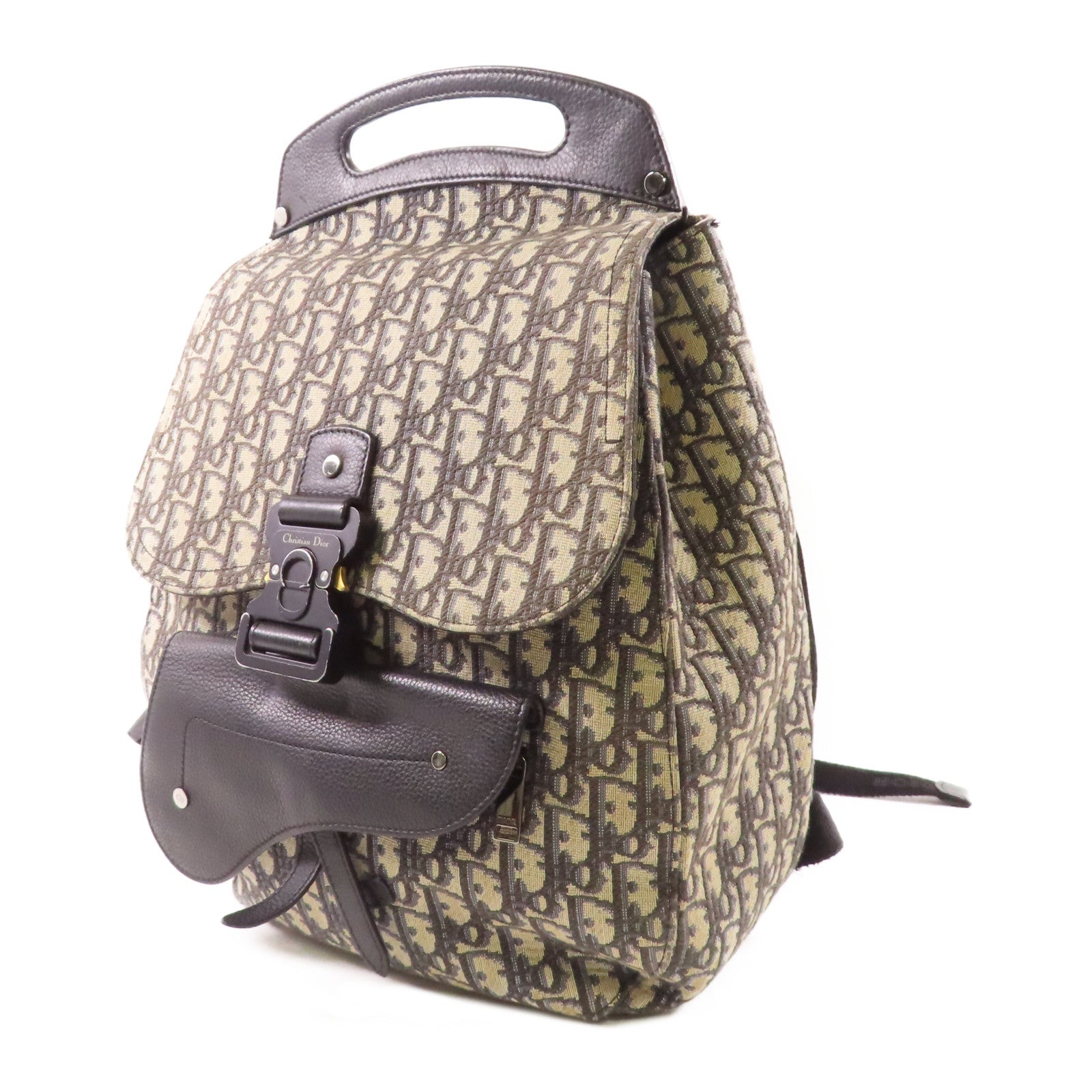 Dior 帆布Gallop Backpack銀扣背包
