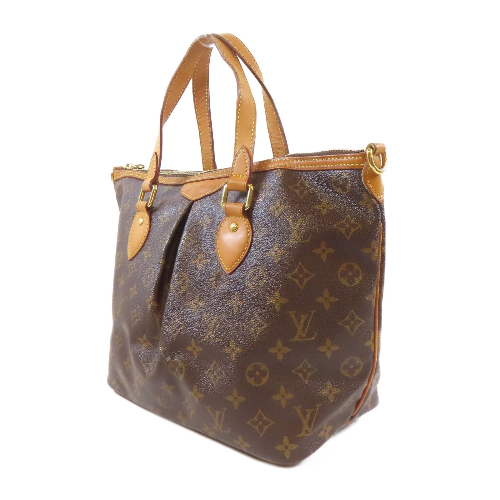 LOUIS VUITTON 【激減優惠】Monogram Palermo PM金扣手挽肩背兩用袋啡色