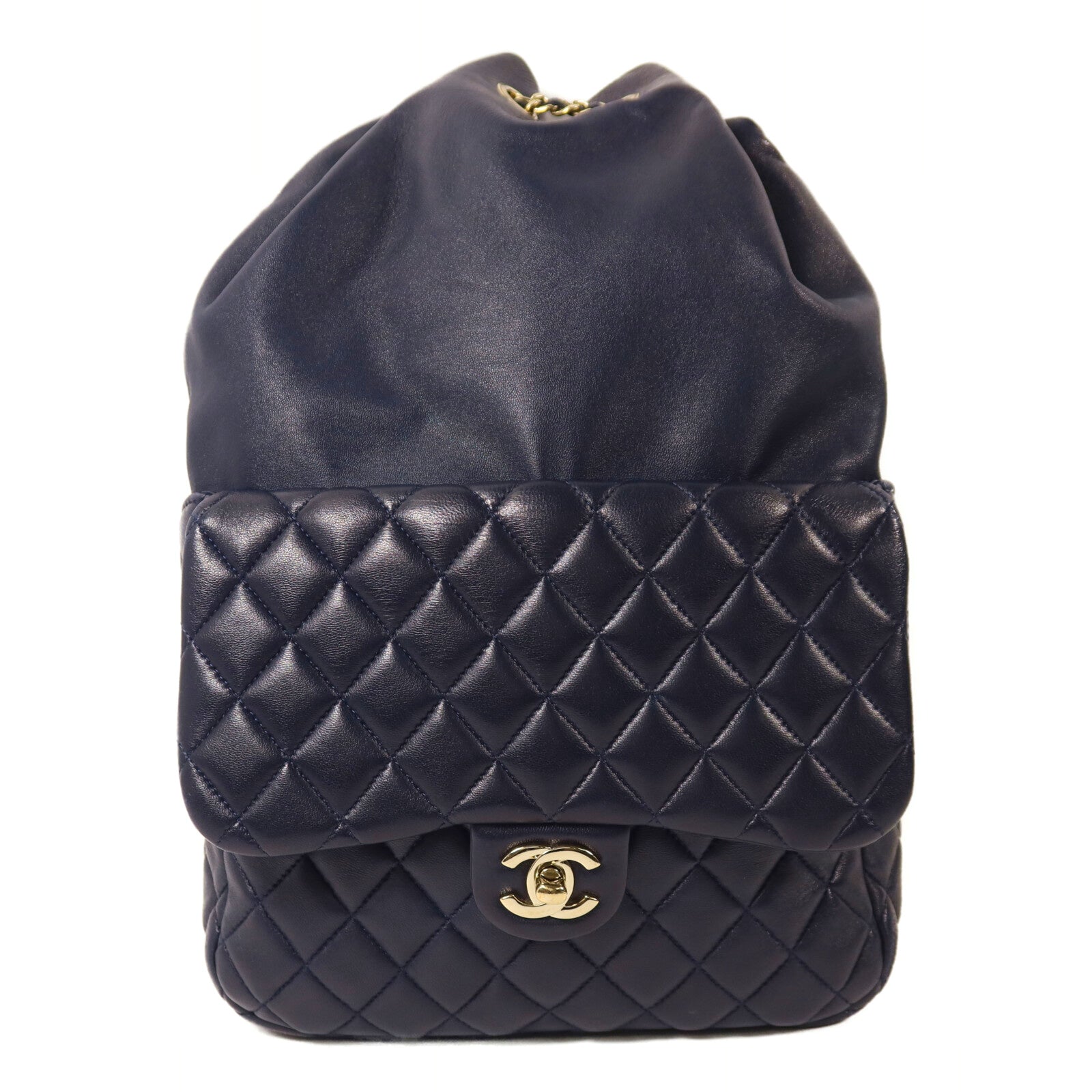 CHANEL 羊皮皮革Backpack鏈帶背包
