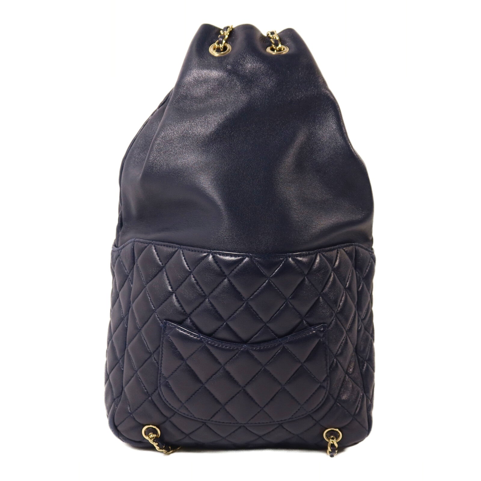 CHANEL 羊皮皮革Backpack鏈帶背包