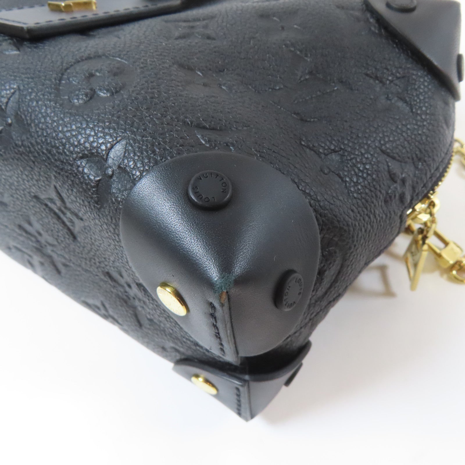 LOUIS VUITTON Monogram Empreinte Petit Malle金扣手挽肩背兩用袋黑色