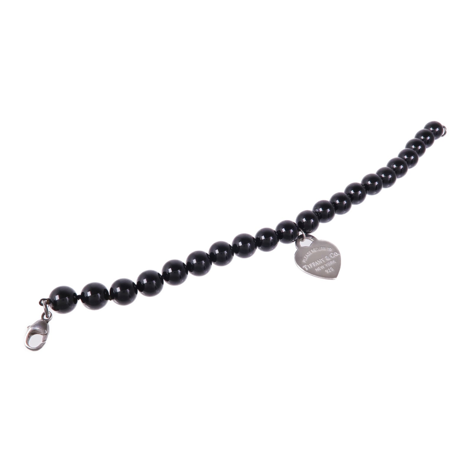 TIFFANY＆CO 925純銀/黑瑪瑙Bracelet手帶