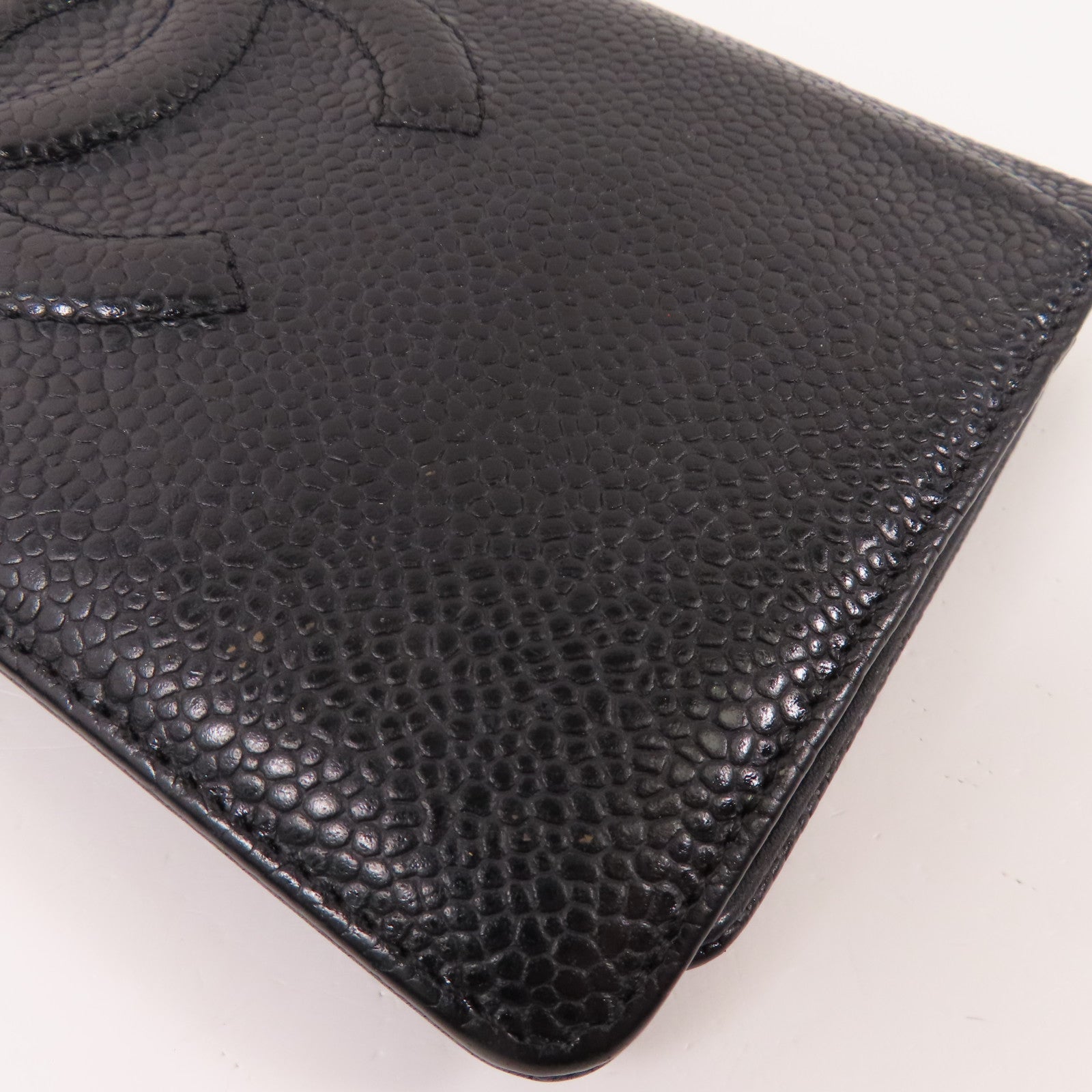 CHANEL 牛皮皮革Long Wallet銀扣長錢包