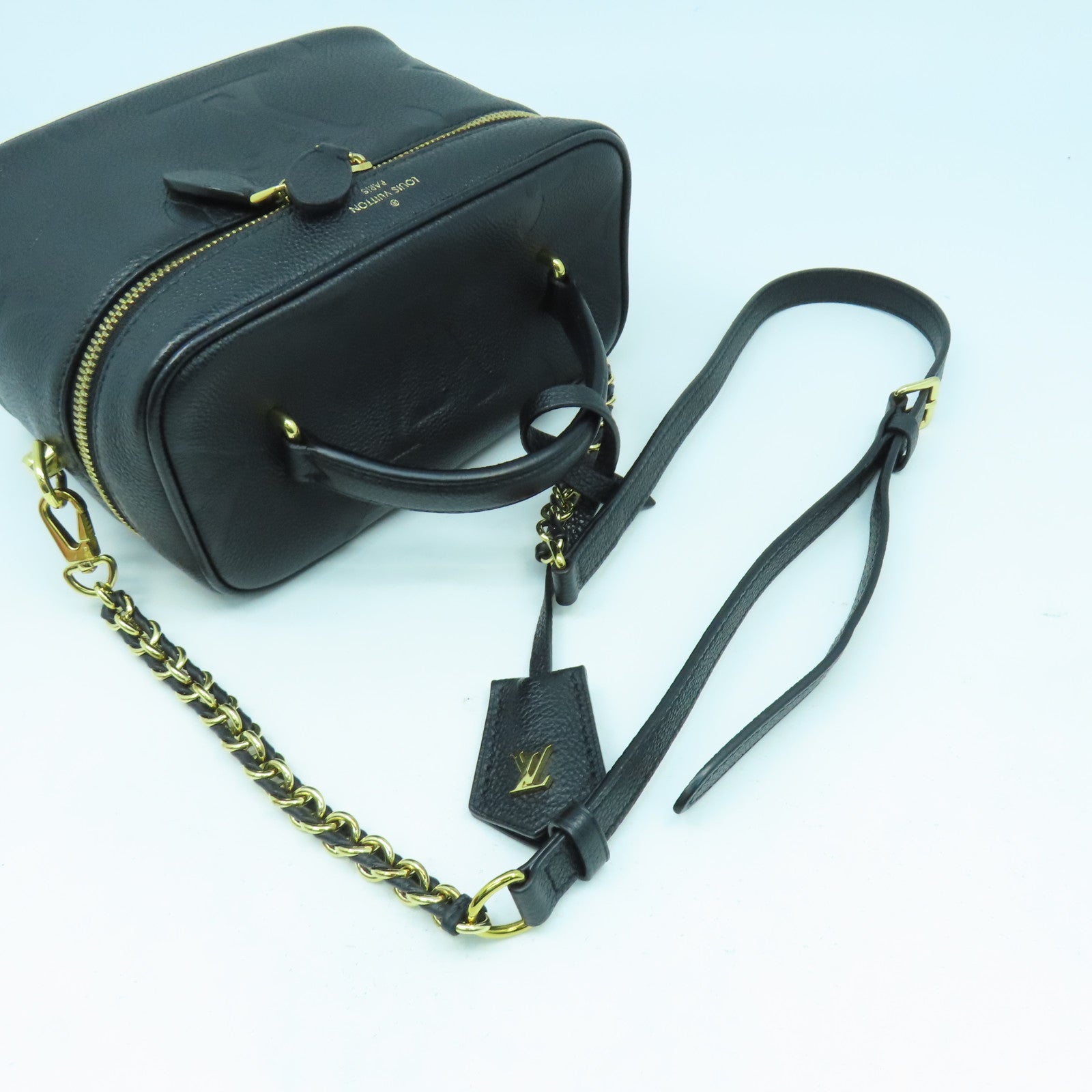 LOUIS VUITTON 【激減優惠】Monogram Empreinte Vanity PM金扣手挽肩背兩用袋黑色
