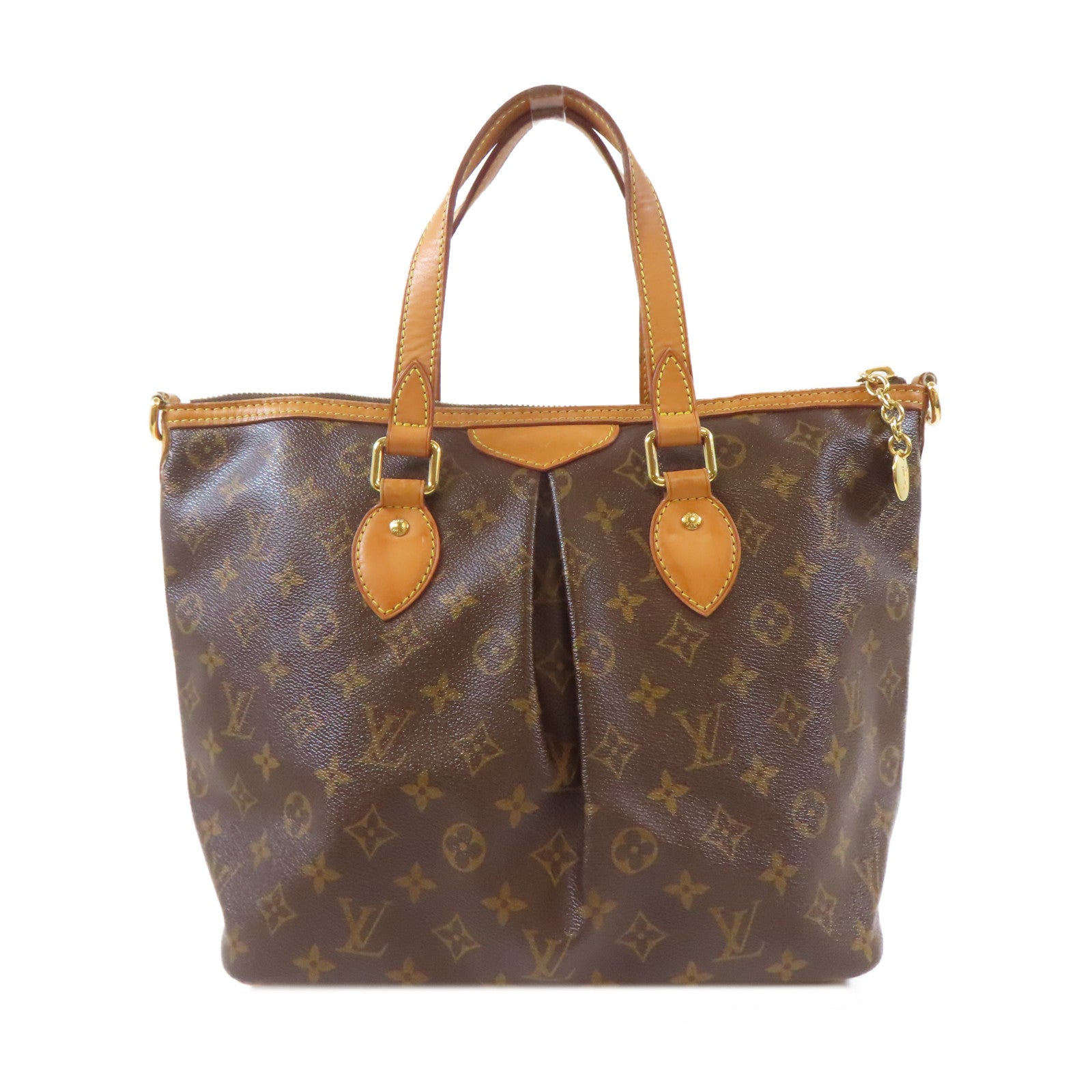 LOUIS VUITTON 【激減優惠】Monogram Palermo PM金扣手挽肩背兩用袋啡色
