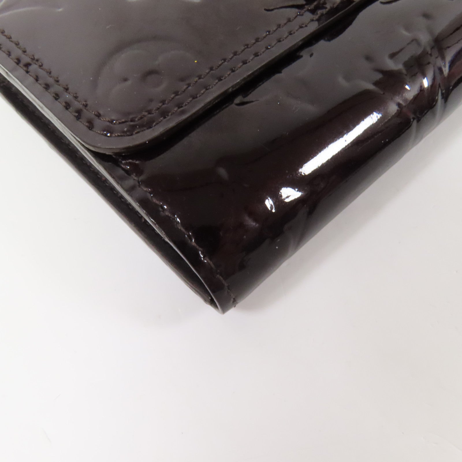 LOUIS VUITTON Monogram Vernis Sarah Wallet金扣長錢包