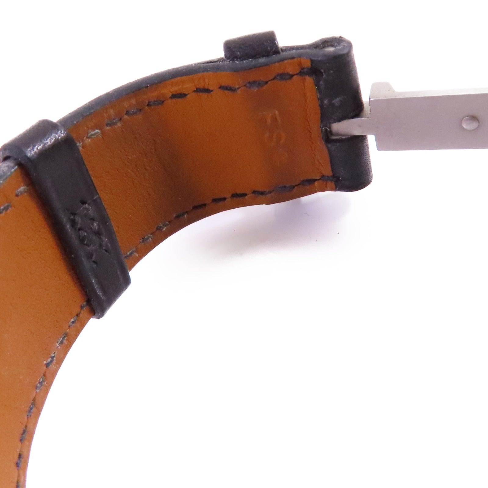 HERMES Arceau Chrono Titane Watch鈦金屬/皮帶自動機芯手錶黑色