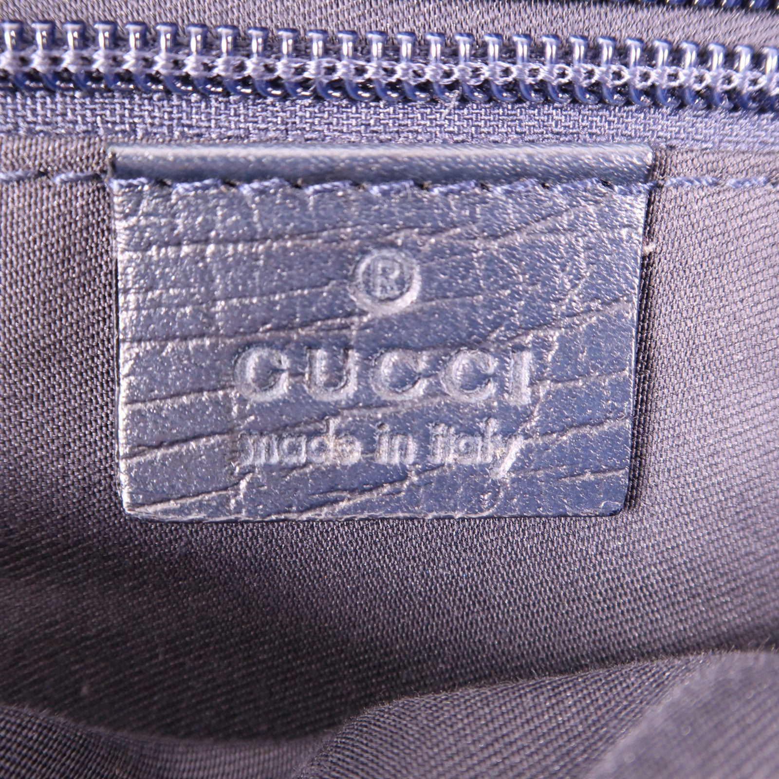 GUCCI GG SHW Tote Bag Handbag 145843 Coated Canvas Beige/Navy