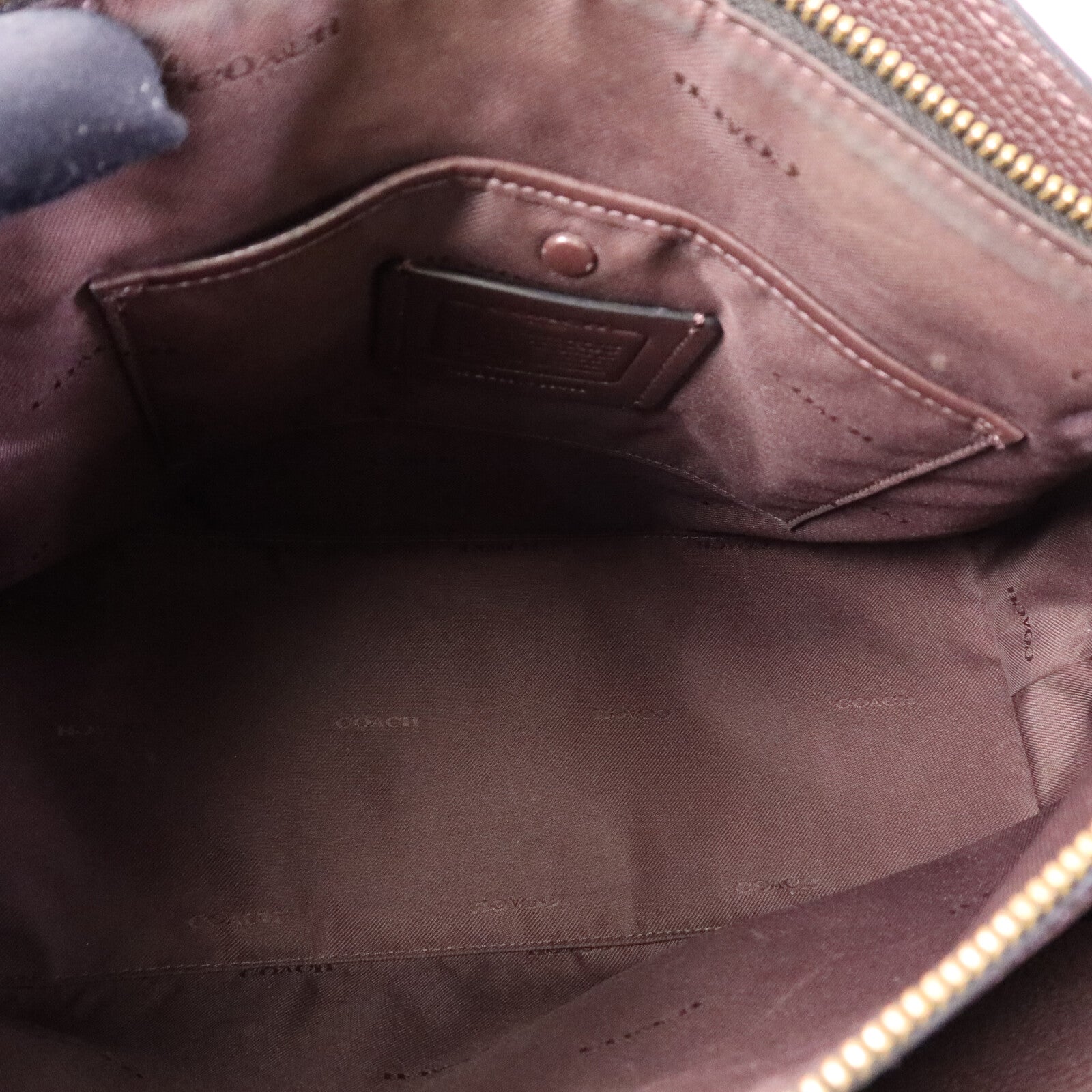 COACH 牛皮皮革Shoulder Bag金扣肩背袋
