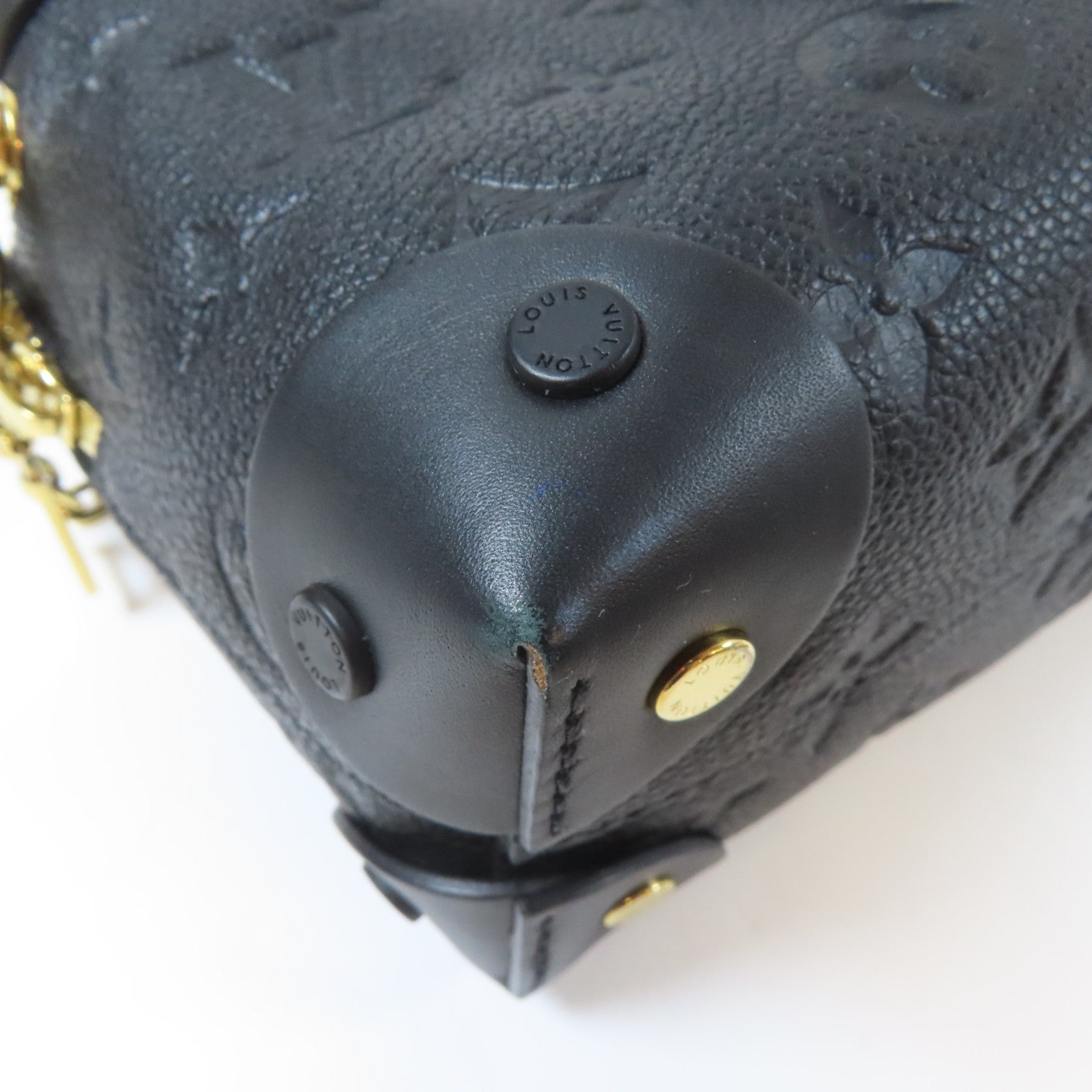 LOUIS VUITTON Monogram Empreinte Petit Malle金扣手挽肩背兩用袋黑色