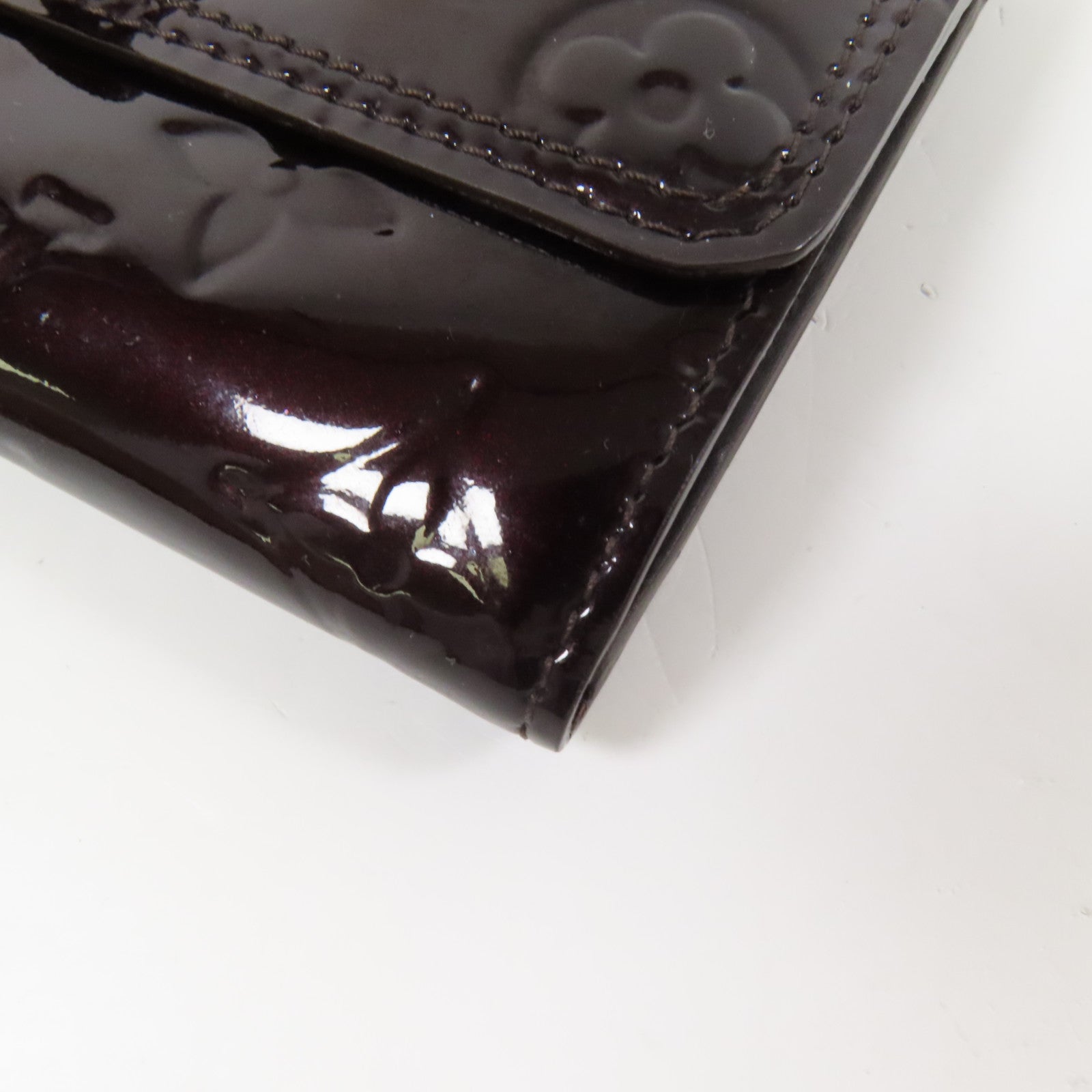 LOUIS VUITTON Monogram Vernis Sarah Wallet金扣長錢包