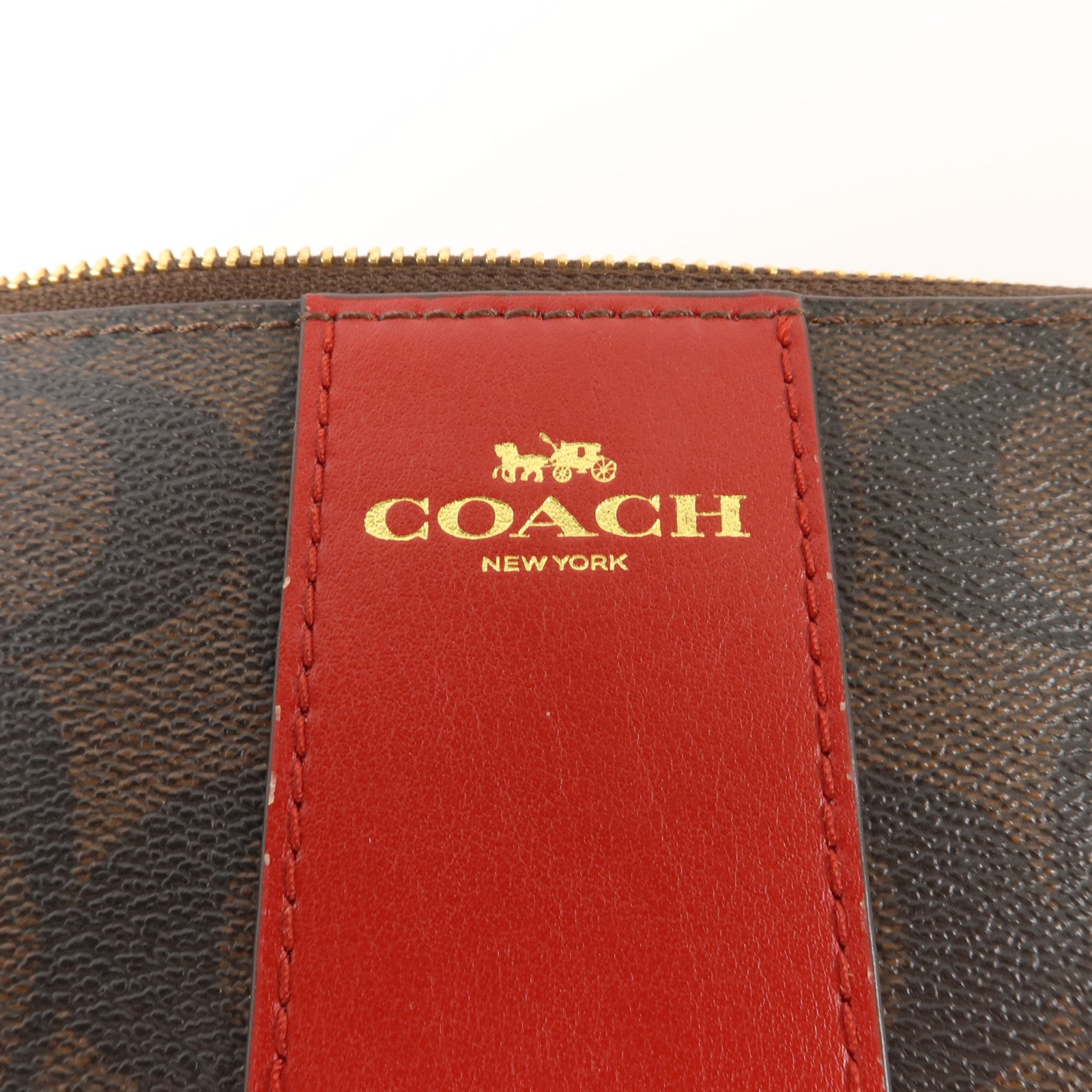 COACH 塗層帆布Pouch小袋