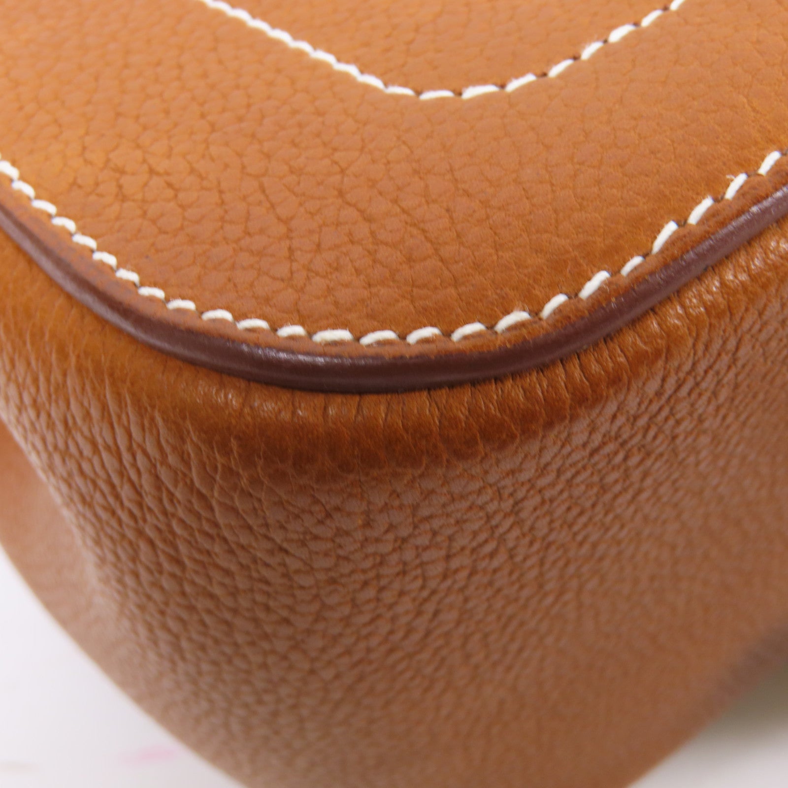 HERMES Barenia Faubourg皮革Mali-Selle Messenger Bag銀扣肩背袋啡色