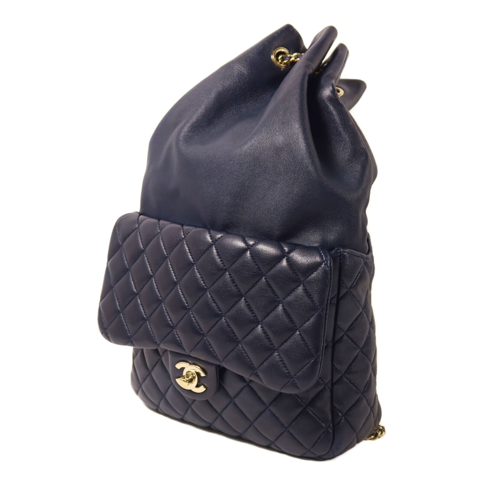 CHANEL 羊皮皮革Backpack鏈帶背包