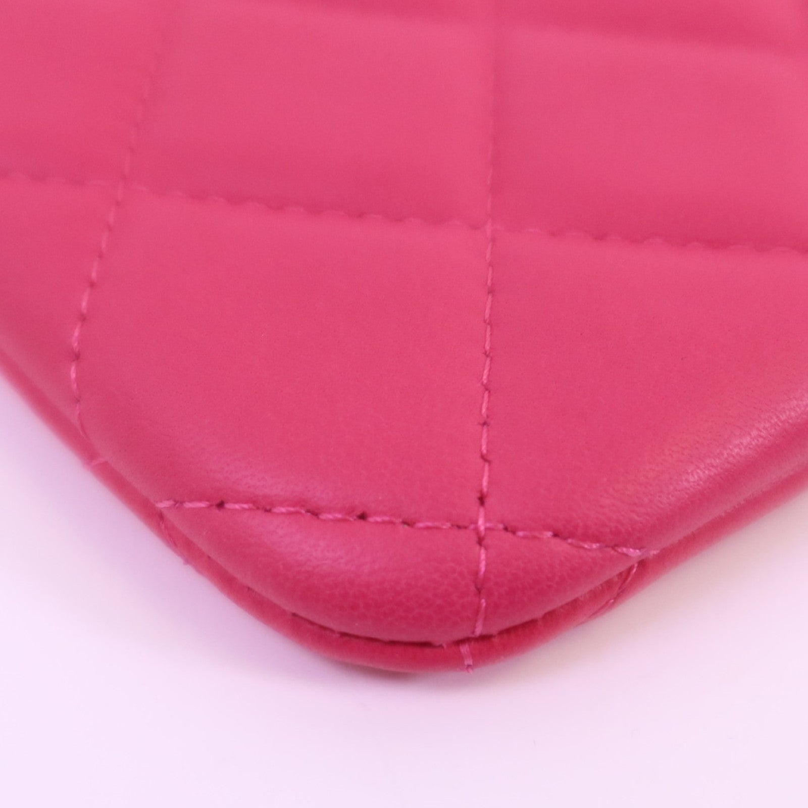 CHANEL 羊皮皮革Clutch Bag銀扣手拿包