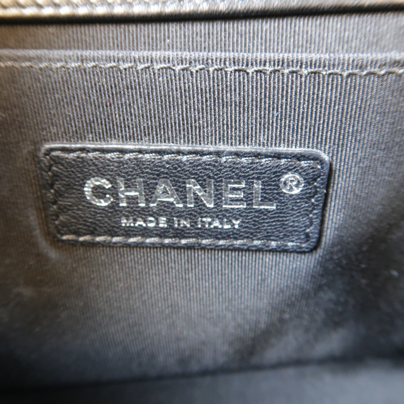 CHANEL 【激減優惠】斜紋牛皮皮革Boy Chanel鏈帶肩背袋綠色/紫色/黑色
