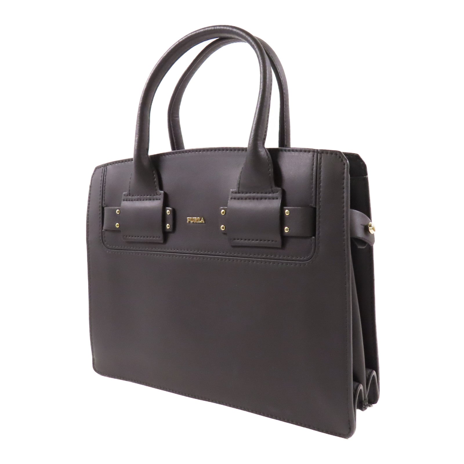 Furla 【激減優惠】牛皮皮革2 Way Bag金扣手挽肩背兩用袋
