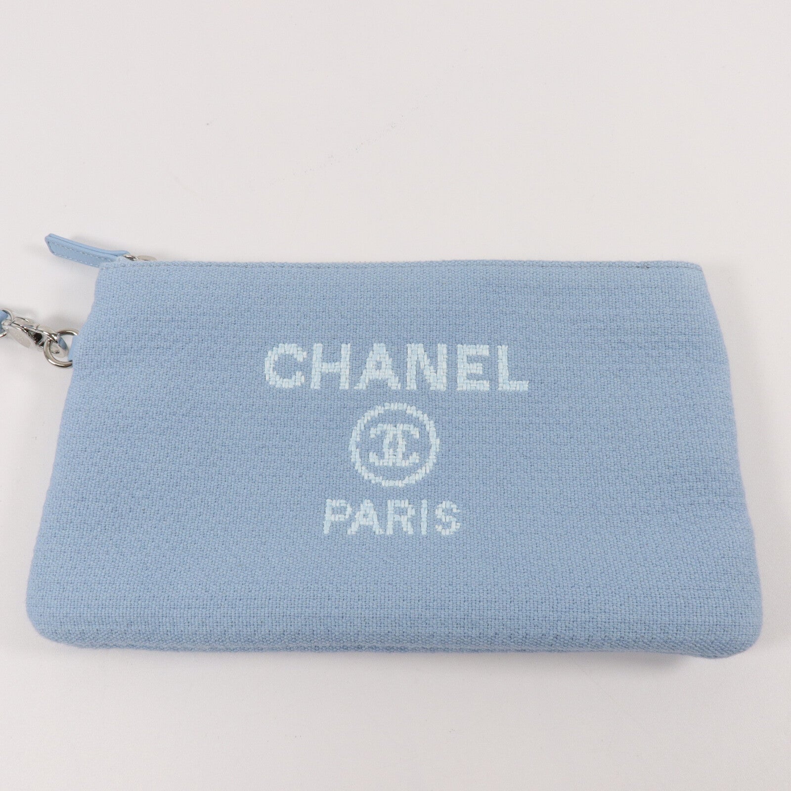 CHANEL 帆布Deauville Tote鏈帶手挽肩背兩用袋